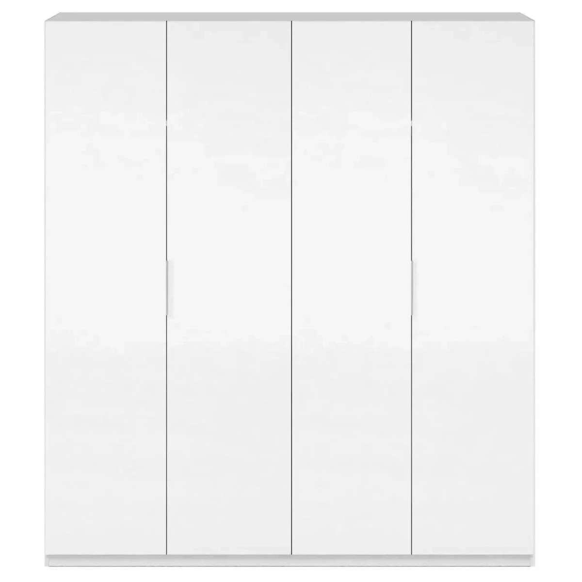 Armadio a 4 Ante Battenti con 2 Barre Appendiabiti e Ripiano interno Guardaroba Moderno per Camera da Letto Cabina Armadio Stanza Ospiti Design Moderno Minimal 180 x 200 x 52 Cm