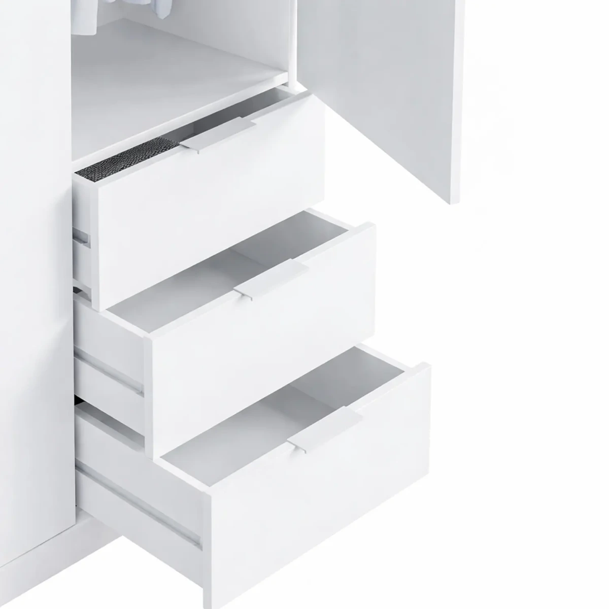 Armadio con 3 Ante Battenti e 3 Cassetti Armadietto con Asta Appendi Abiti e 3 Ripiani Ideale per Camera da Letto Soggiorno Salone Ingresso Design Moderno Lancaster 180x121x52 Cm