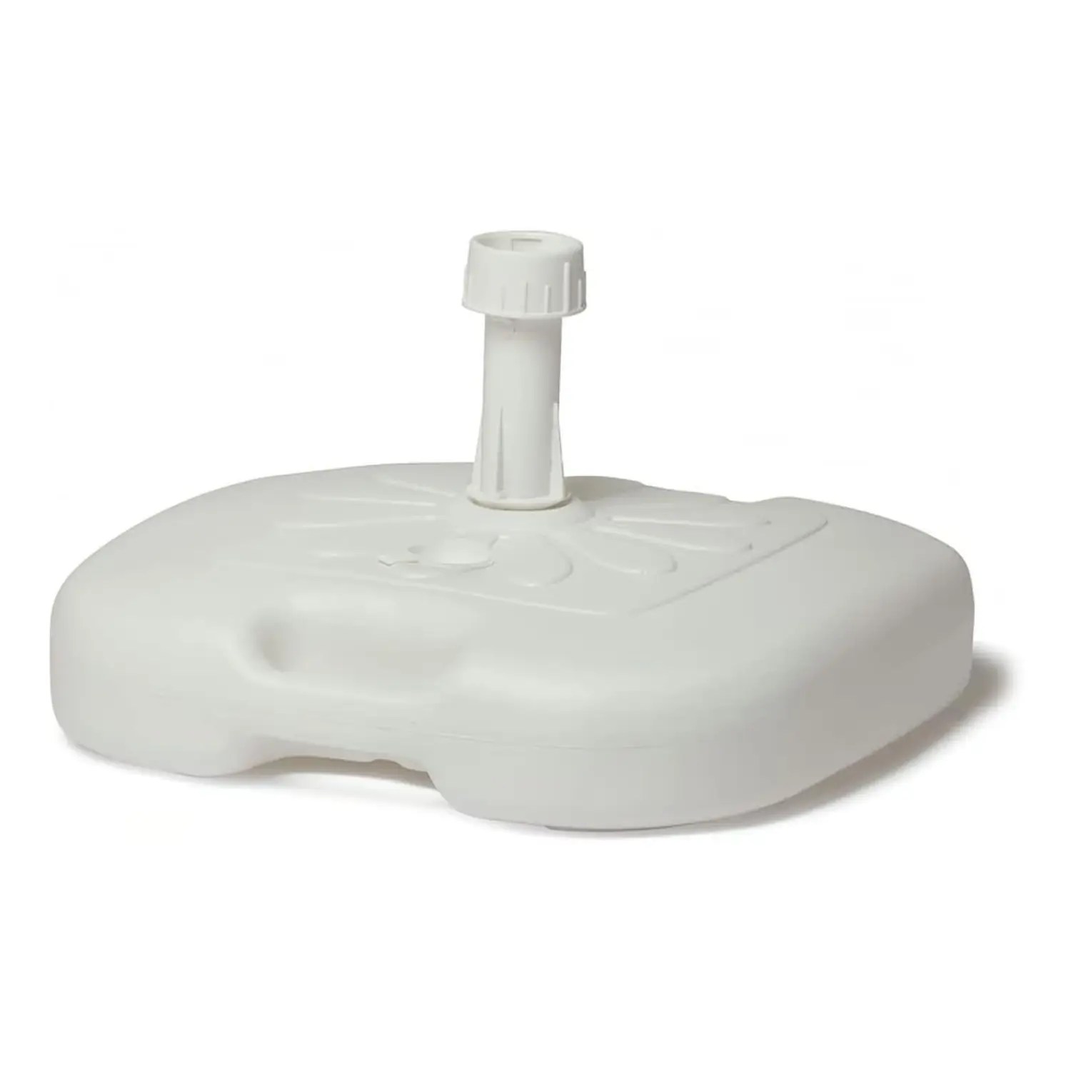 Basamento Dura Plastica Resistente Ombrellone Centrale Giardino Riempibile con 20 Kg di Acqua Terrazzo Balcone Quadrata Angoli Arrotondati adattatore