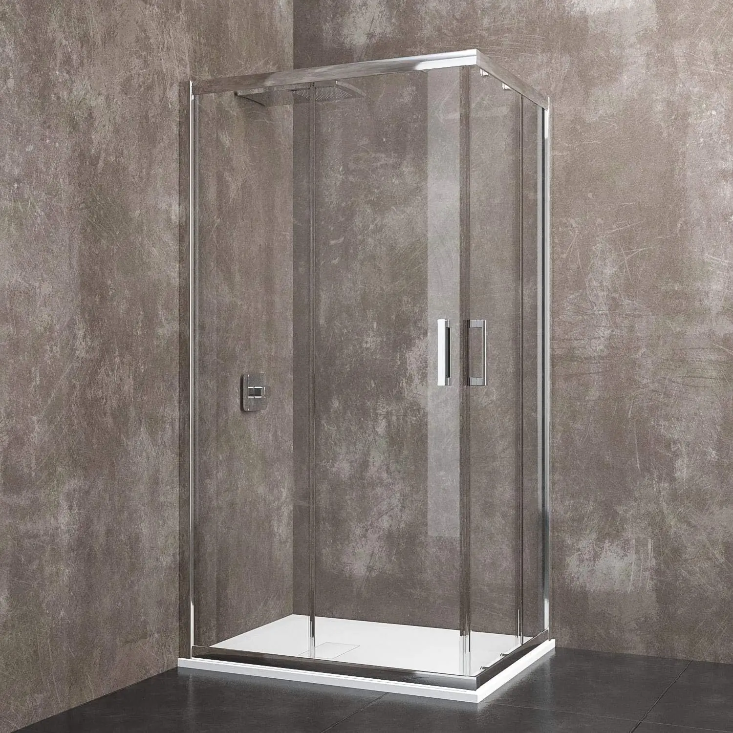 box-doccia-rettangolare-195-cm-h-cabina-bagno-con-porte-scorrevoli-ante-in-cristallo-temperato-trasparente-da-6-mm-struttura-alluminio-anodizzato-maniglie-in-acciaio-cromato-70-x-100-cm-190949-1