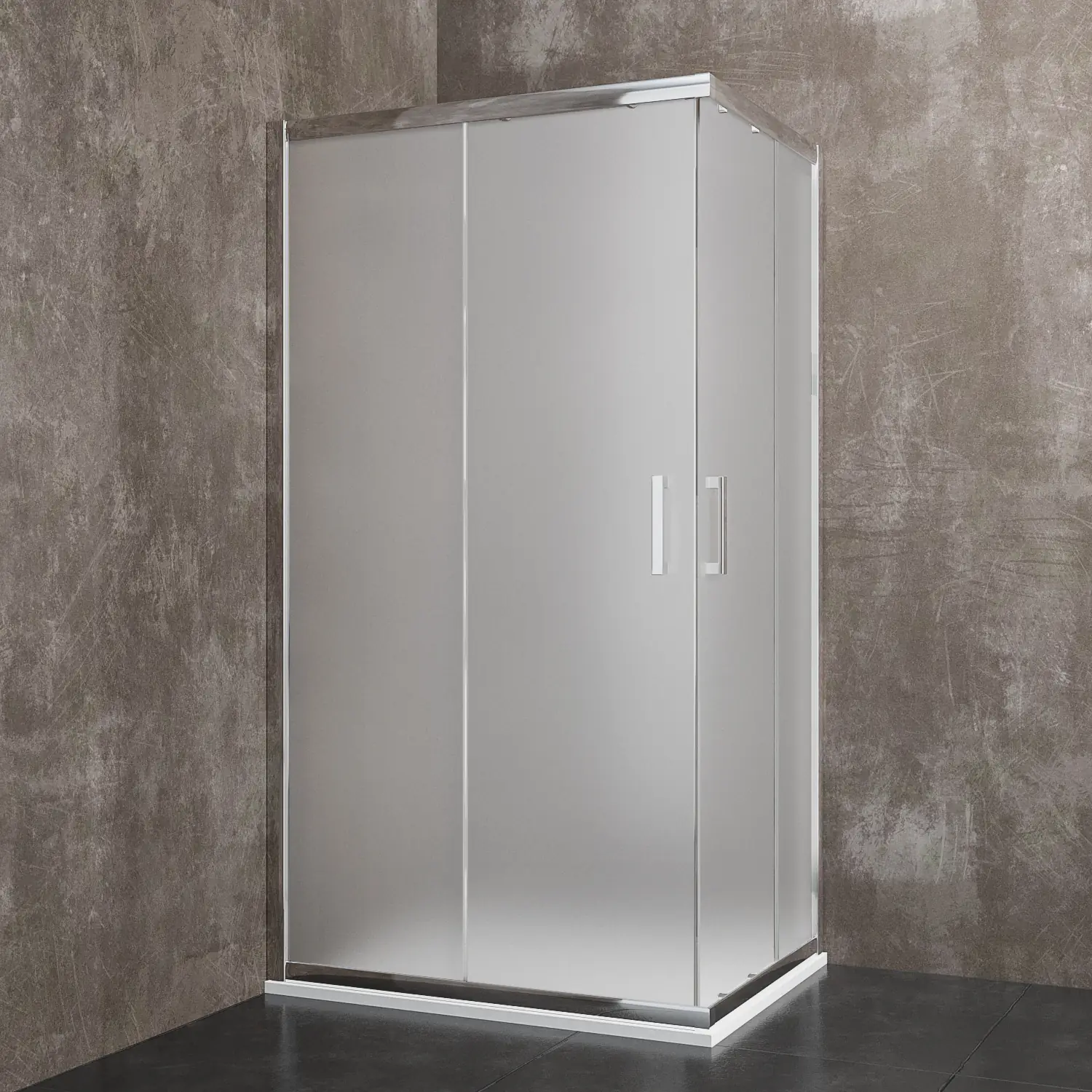 box-doccia-rettangolare-in-cristallo-temperato-satinato-da-6-mm-cabina-bagno-195-cm-h-con-ante-porte-scorrevoli-struttura-alluminio-anodizzato-maniglie-in-acciaio-cromato-lugano-70-x-90-cm-190981-1