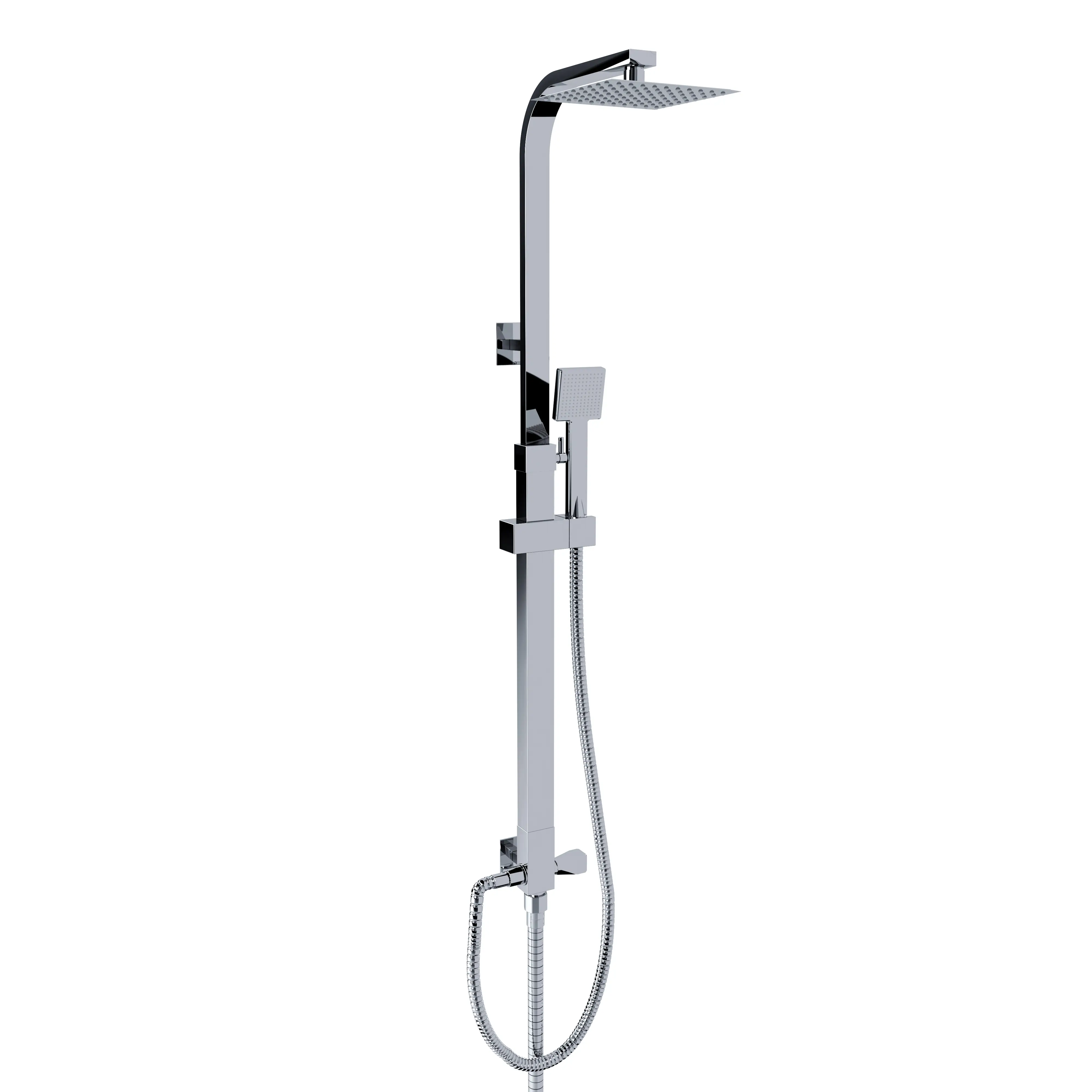 Colonna Doccia in Acciaio Inox con Miscelatore Set Dal Design Moderno Multifunzione Doccia Completa Getto a Pioggia Regolabile Doccetta