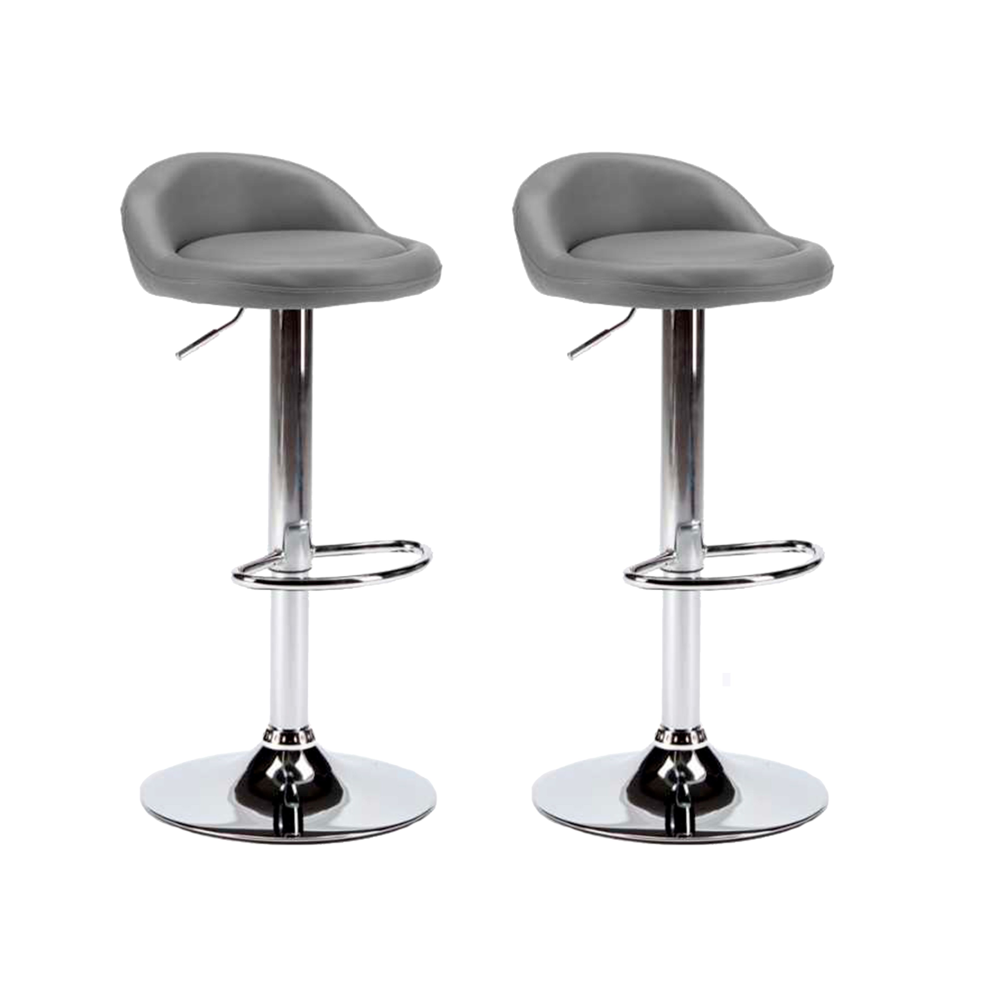 2 Sgabelli da Bar Cucina Sedia in Ecopelle con Schienale, Sgabello Girevole Ed Altezza Regolabile con Poggiapiedi per Casa, Design Elegante Moderno