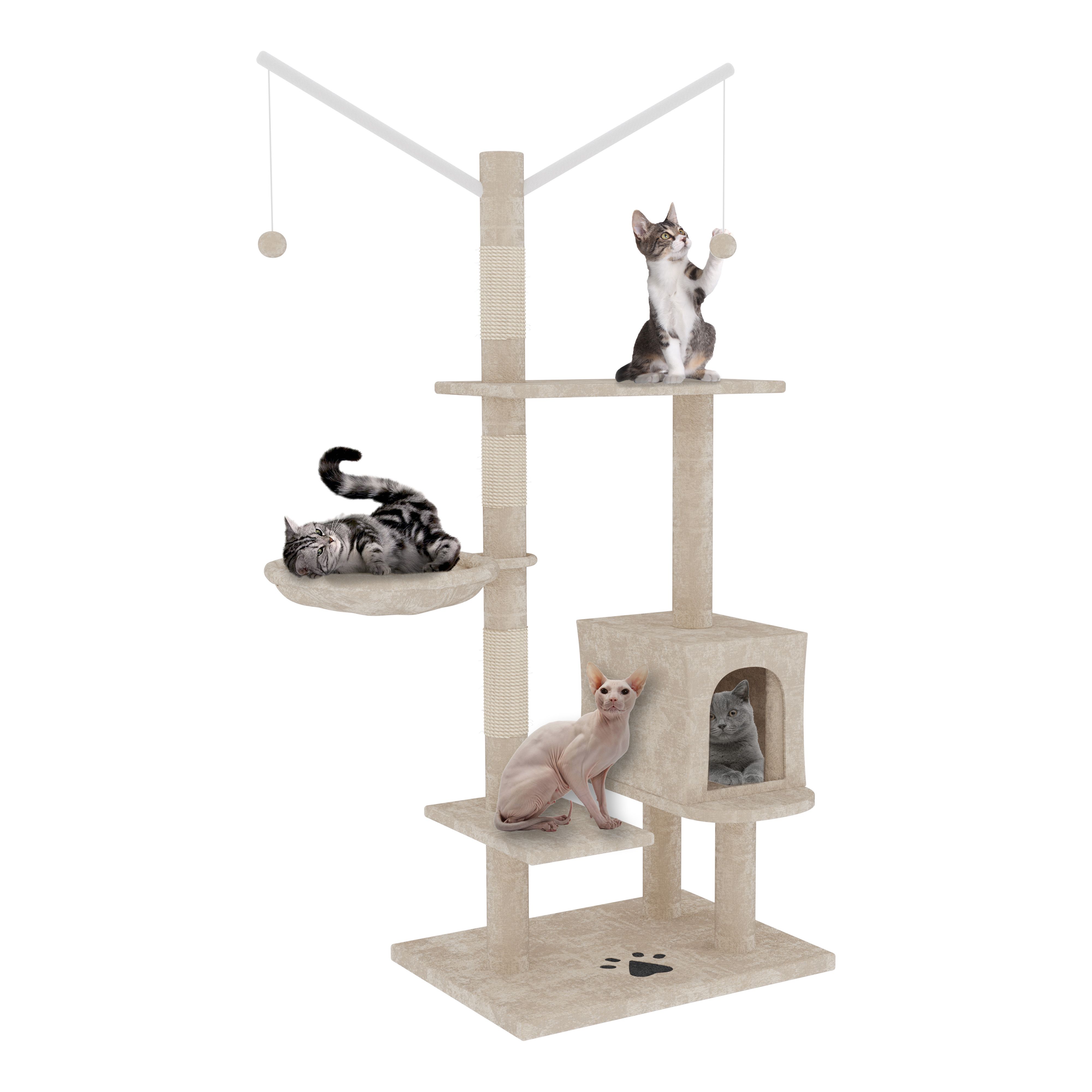 Albero Gatto Graffiatoio Cuccia Giocattolo Parco Giochi Tiragraffi Sisal Birba