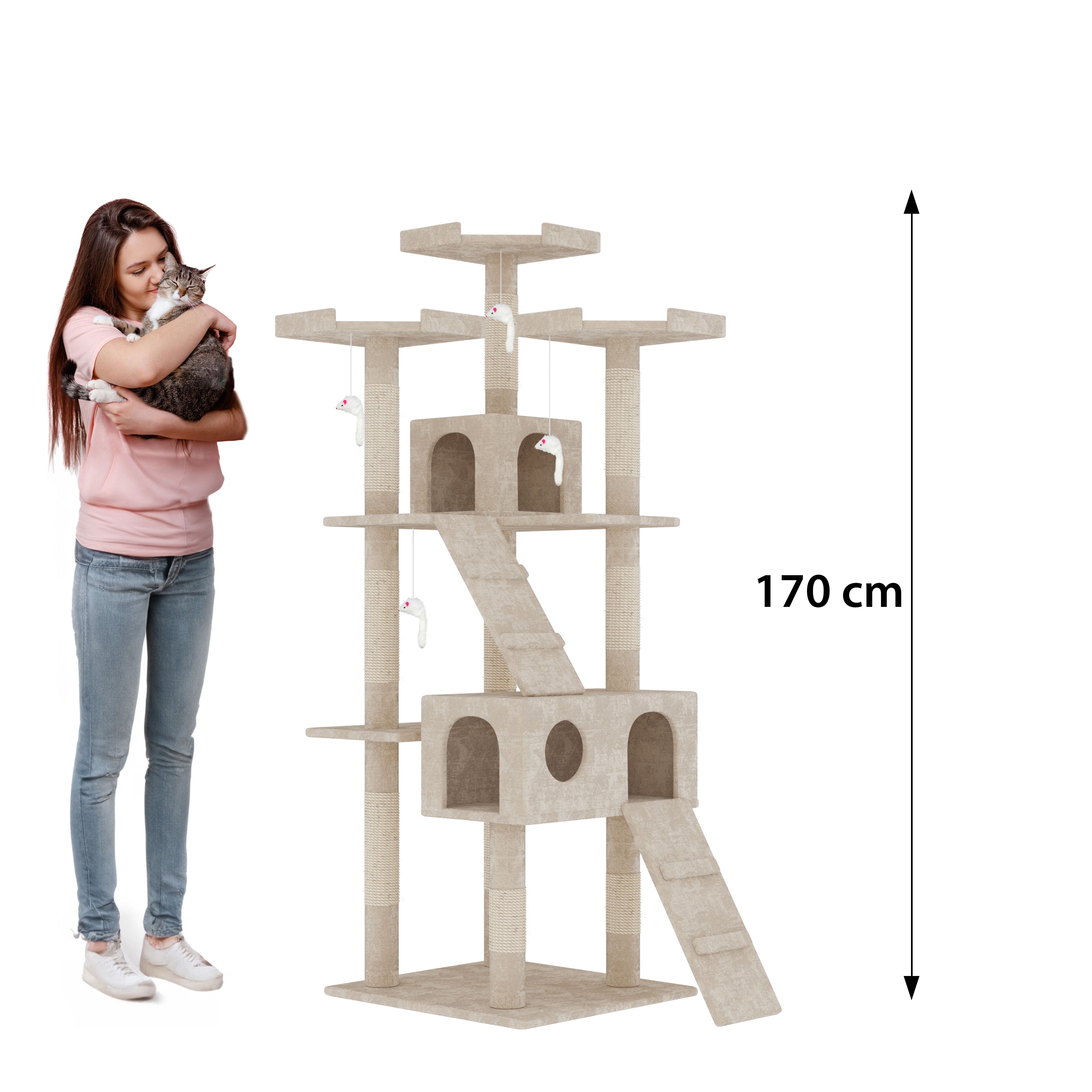 Albero Gatto Graffiatoio Cuccia Giocattolo Parco Giochi Tiragraffi Sisal
