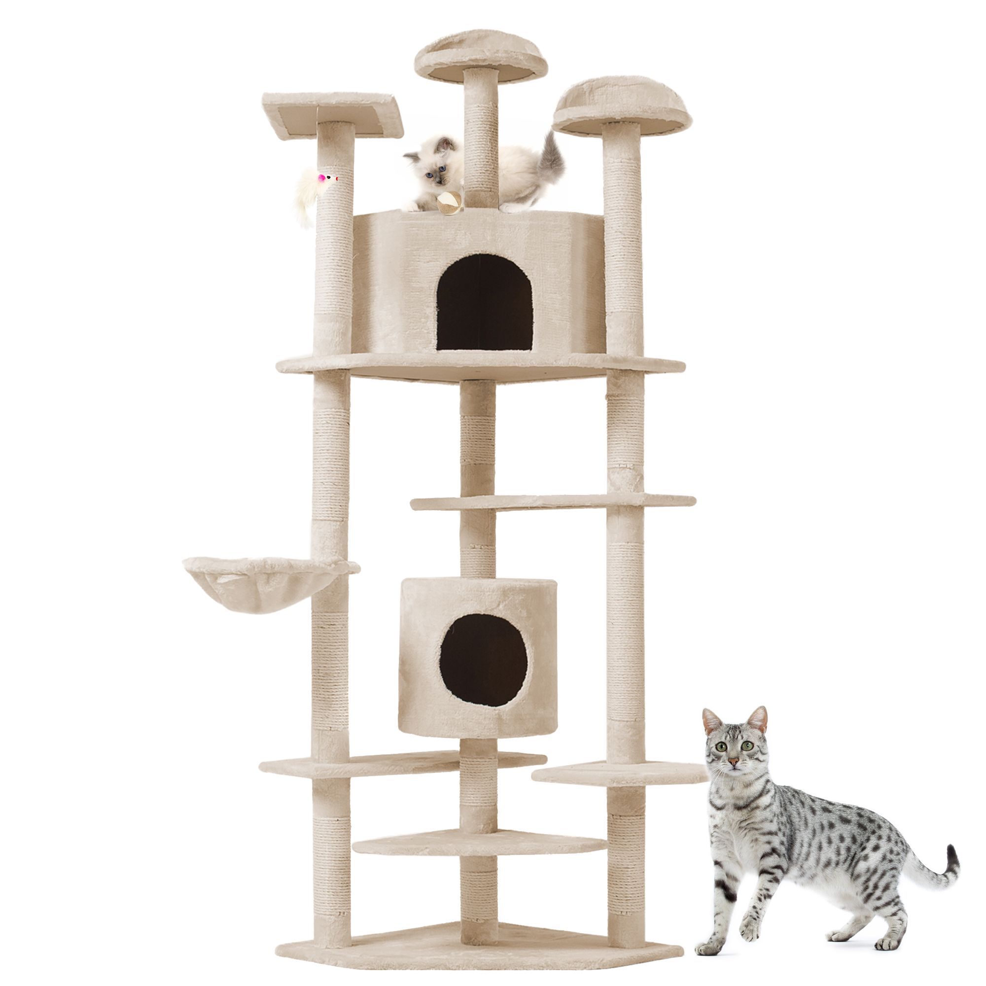 Albero Gatto Graffiatoio Cuccia Giocattolo Parco Giochi Tiragraffi Sisal