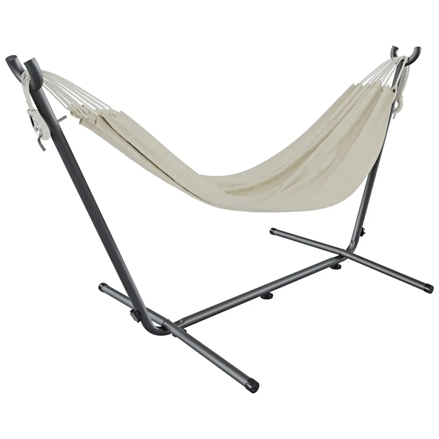 amaca-da-giardino-con-supporto-in-acciaio-portata-200-kg-altezza-regolabile-telo-cotone-resistente-amaca-brasiliana-esterno-terrazzo-piscina-balcone-con-borsa-265-x-110-x-100-cm-beige-436049