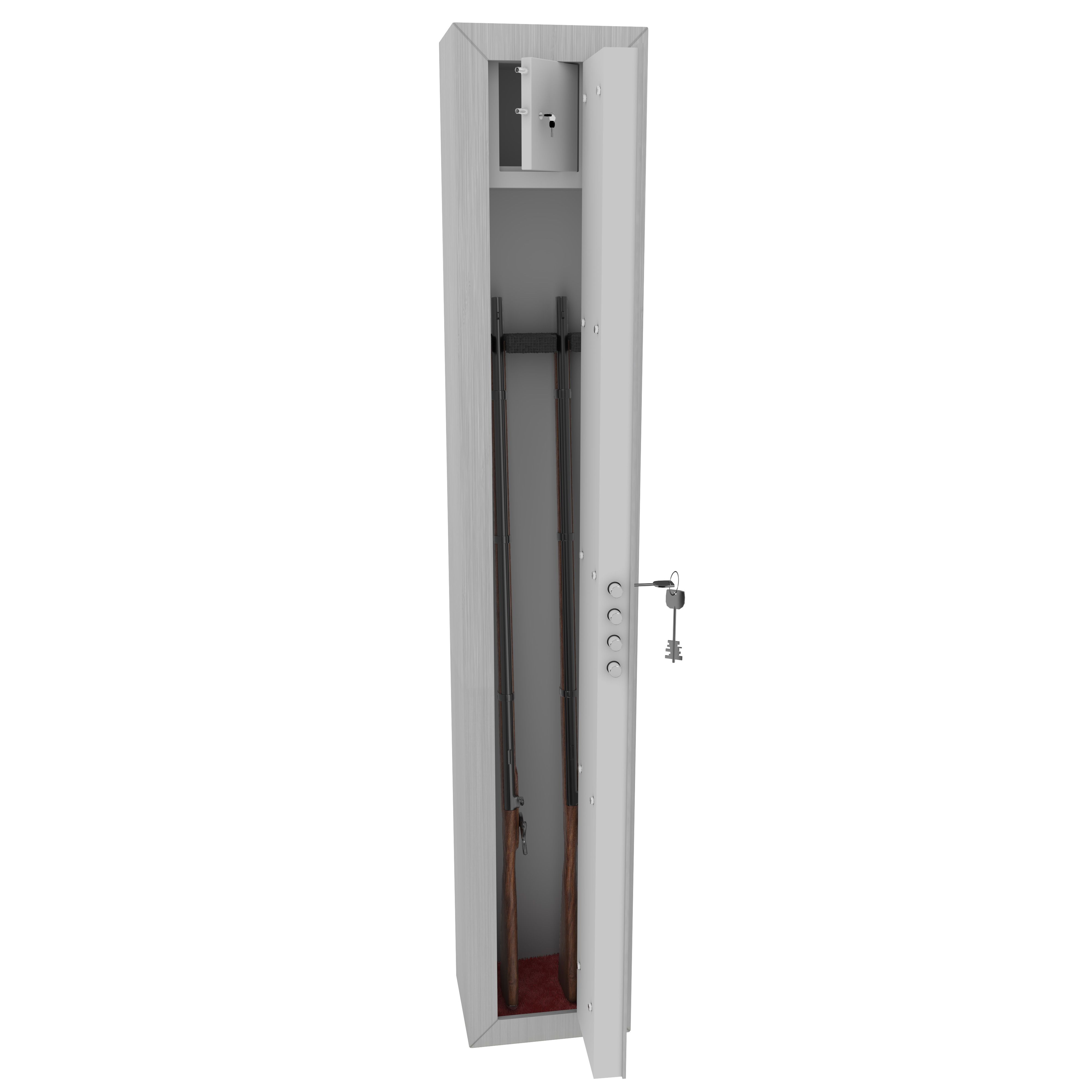 Armadio Portafucili Blindato Fuciliera Acciaio Cassetto Tesoretto Serratura Chiave Doppia Cassaforte Sicura Lubbock