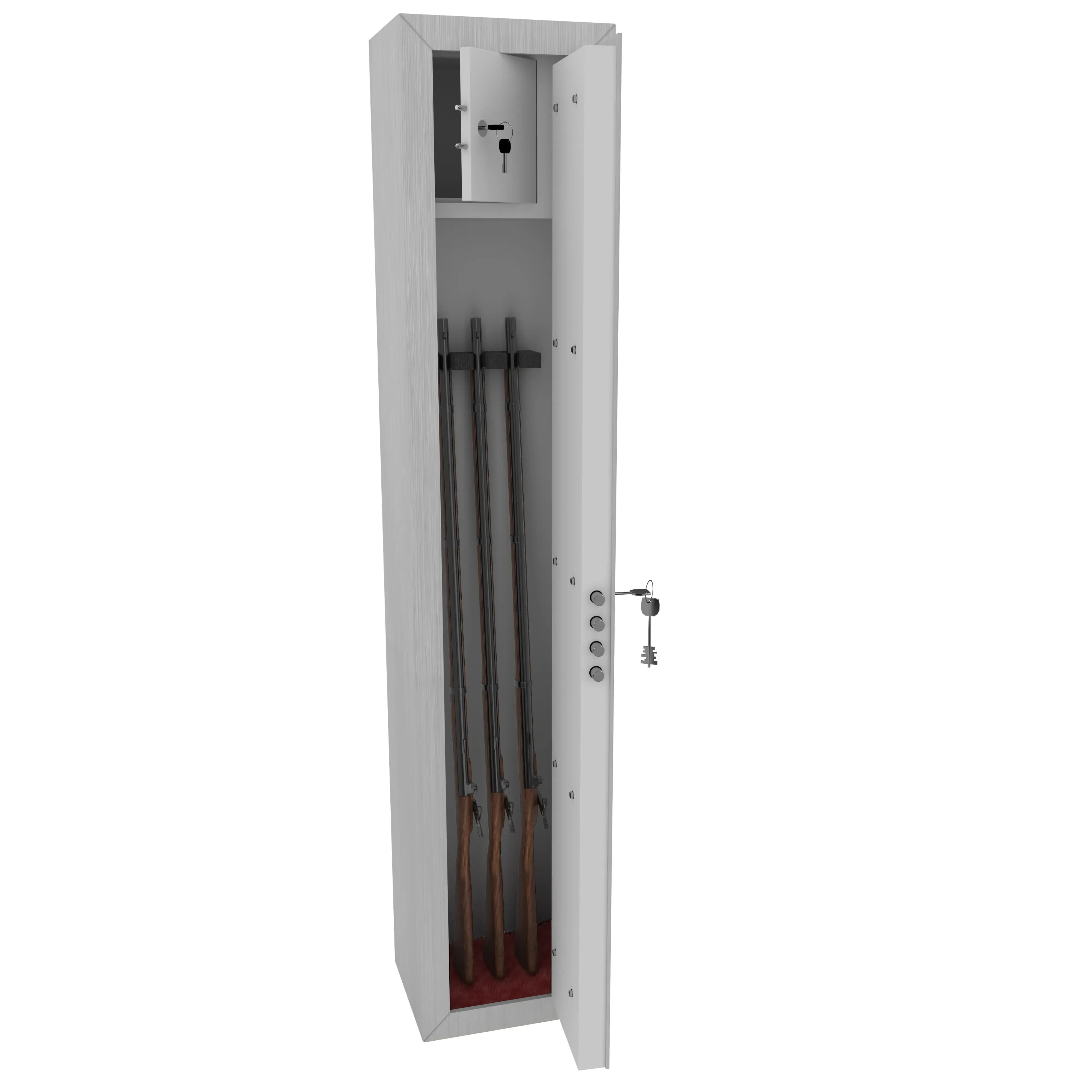 armadio-portafucili-armi-blindato-fuciliera-in-acciaio-con-cassetto-tesoretto-con-serratura-e-chiave-a-doppia-mappa-cassaforte-sicura-grigio-effetto-legno-collin-148-x-30-x-25-cm-3-posti-191200-1