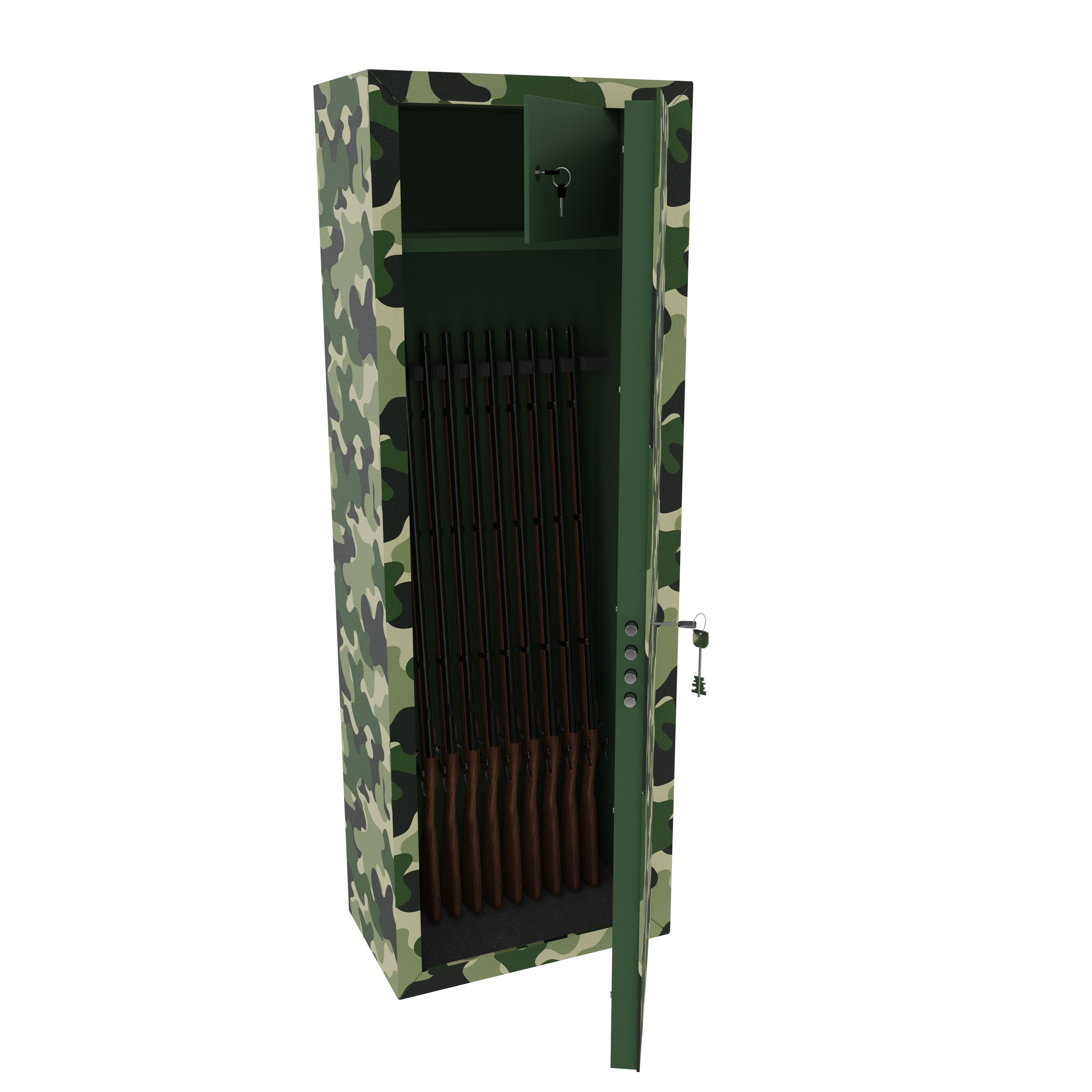 Armadio Portafucili Blindato Fuciliera Acciaio Cassetto Tesoretto Serratura Chiave Doppia Cassaforte Sicura Worth