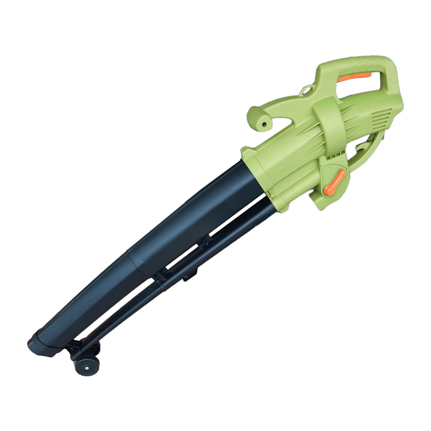 Aspirafoglie Soffiatore Elettrico Da Giardino 3 in 1 Aspiratore Trituratore Soffia Foglie Con Sacca Raccolta Rotelle e Tracolla Manutenzione Giardino Spazi Esterni Cortile