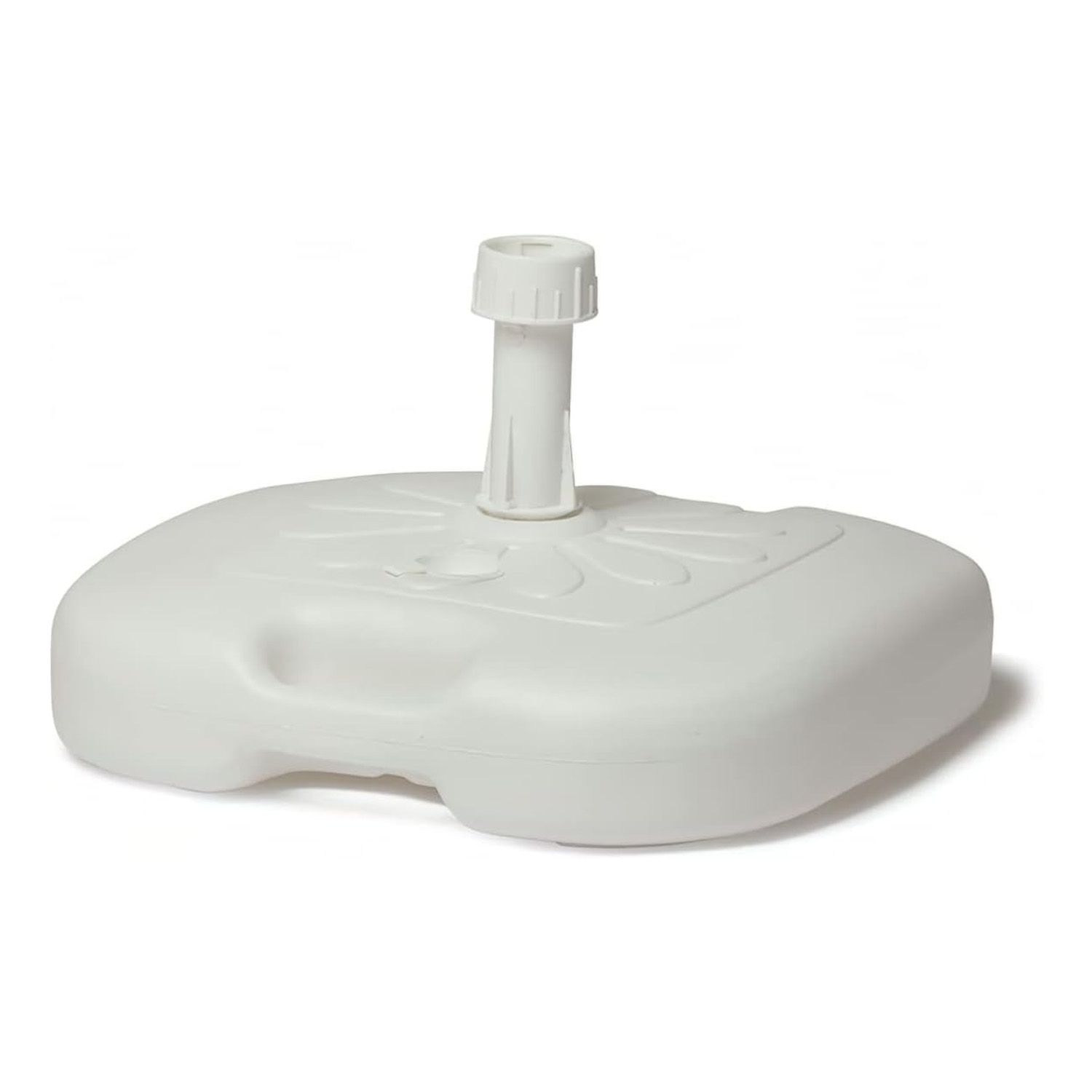 Basamento Dura Plastica Resistente Ombrellone Centrale Giardino Riempibile Con 20 Kg Di Acqua Terrazzo Balcone Quadrata Angoli Arrotondati Adattatore