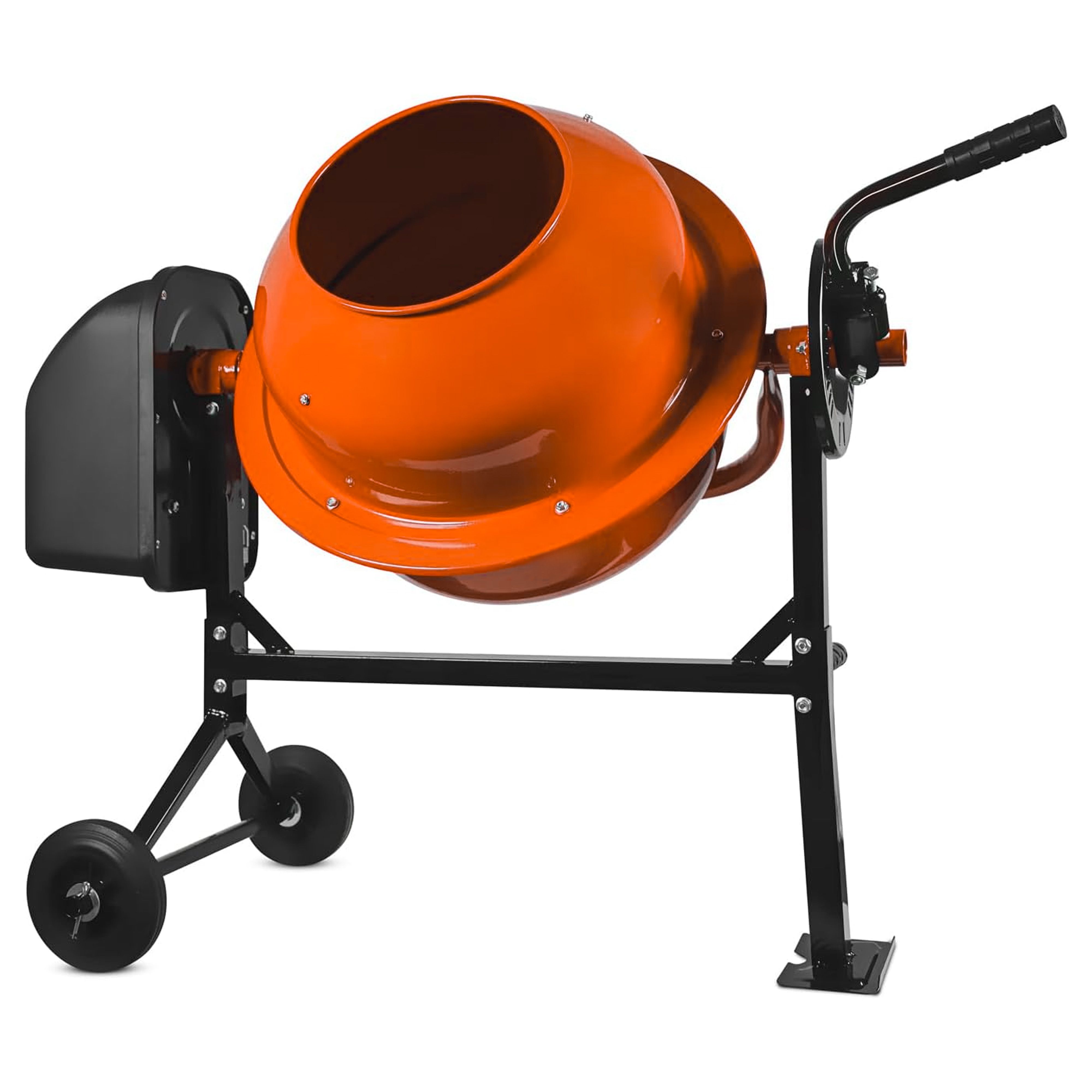 Betoniera Elettrica Impastatrice Miscelatore Cemento Con 2 Ruote E Certificazione CE Telaio In Acciaio Per Malta Calcestruzzo