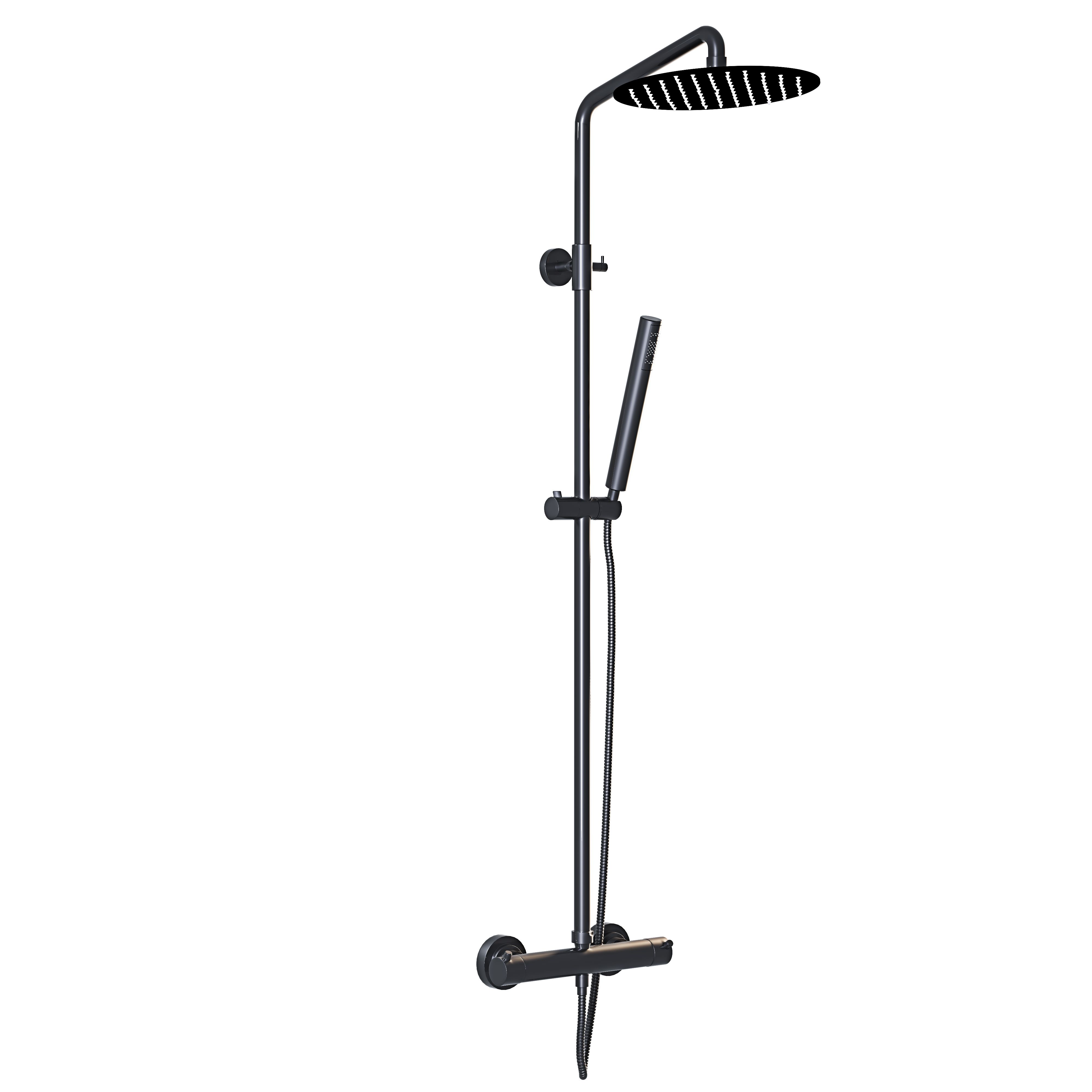 Colonna Doccia Acciaio Inossidabile Con Miscelatore Design Moderno Multifunzione Getto Pioggia Doccetta Temperatura Costante Soffione