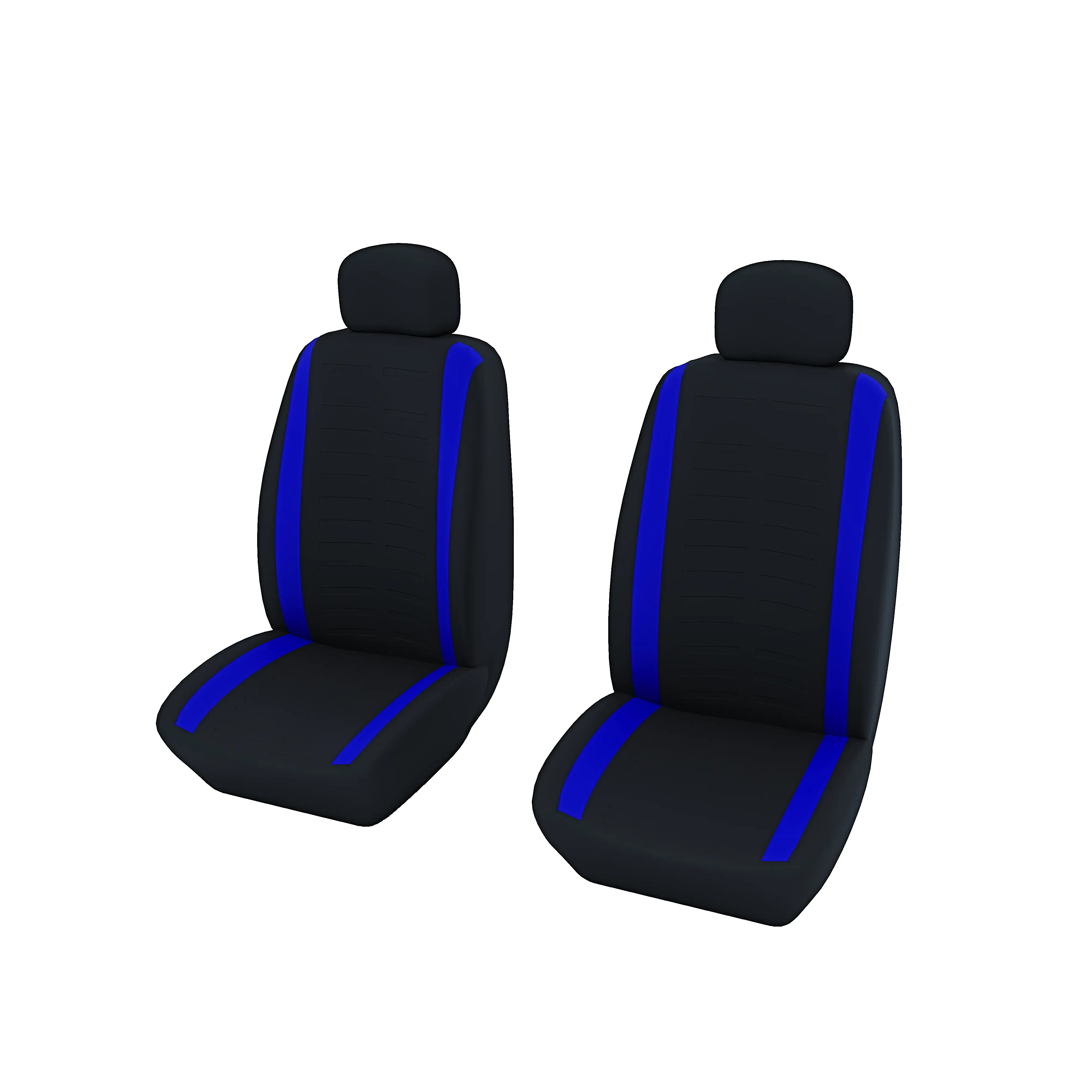 Coprisedili Auto Universali Copri-Sedili Trinity Anteriore Coprisedile Macchina Protezione Schienale Guidatore Passeggeri Accessori Interno Tappezzeria Copri Poggiatesta Elasticizzato Blu