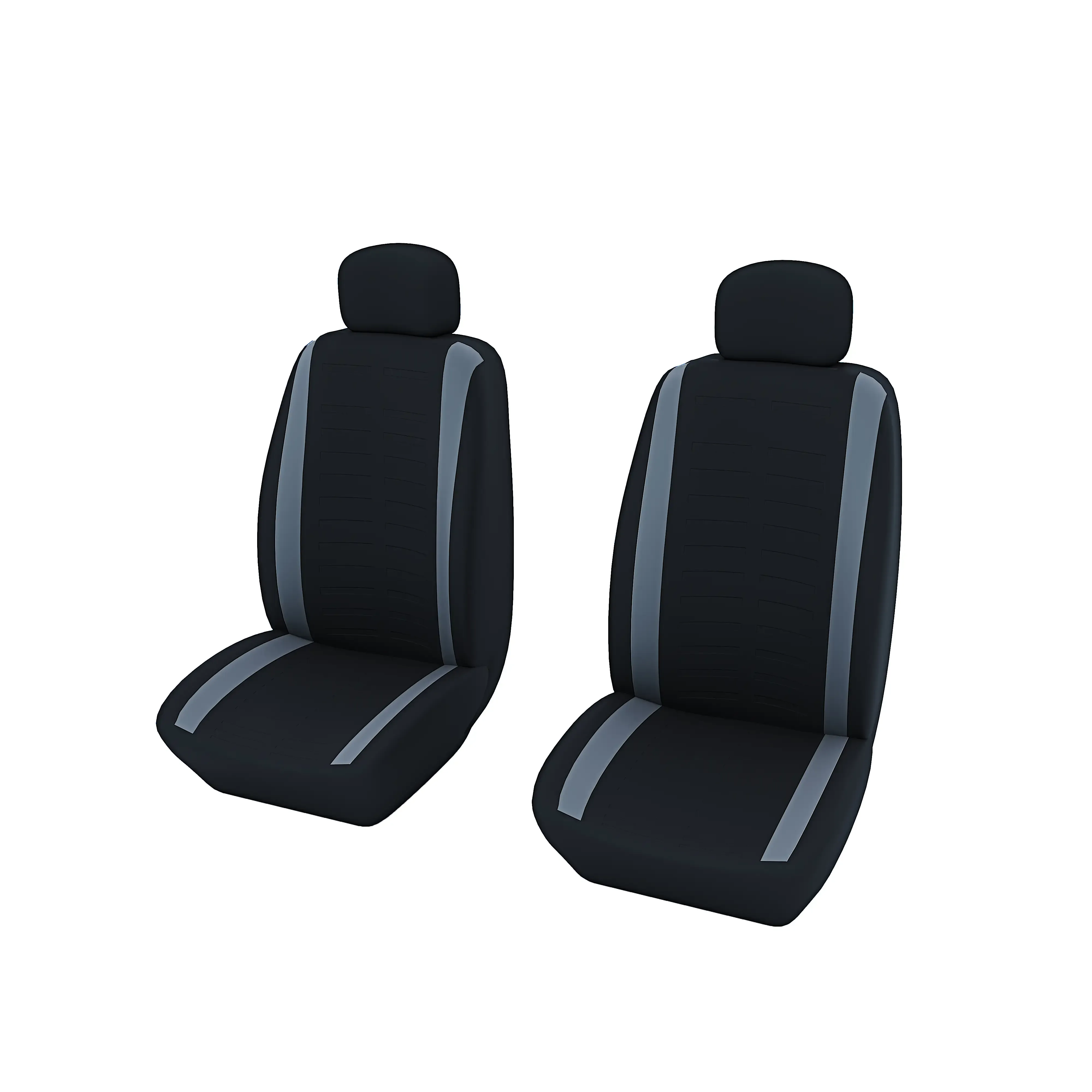 Coprisedili Auto Universali Copri-Sedili Trinity  Anteriore Coprisedile Macchina Protezione Schienale Guidatore Passeggeri Accessori Interno Tappezzeria Copri Poggiatesta Elasticizzato Grigio