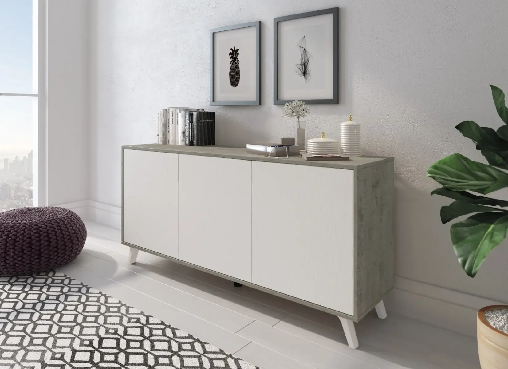 credenza-moderna-madia-3-ante-senza-maniglie-design-minimal-con-piedini-rialzatiper-soggiorno-ingresso-corridoio-salotto-154-x-72-x-40-cm-bianco-e-grigio-cemento-439749