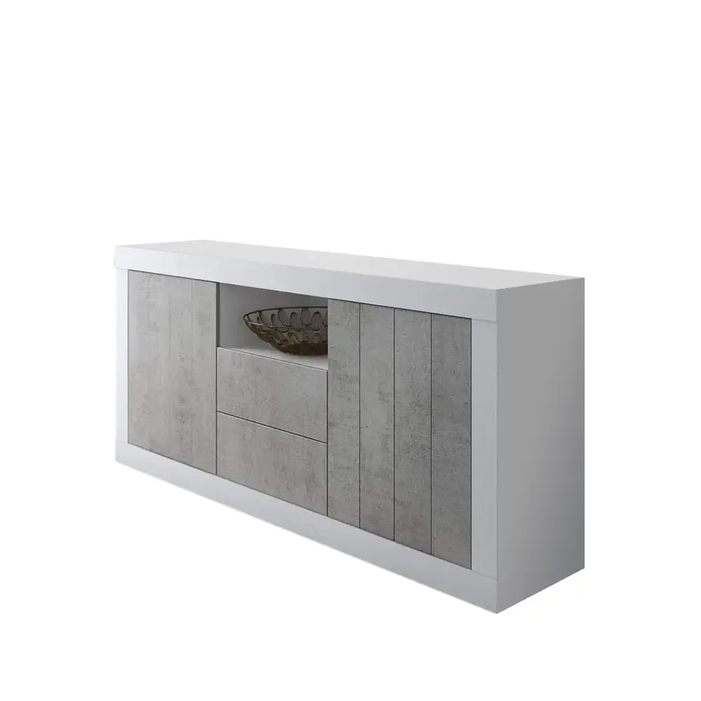 credenza-moderna-madia-con-2-ante-2-cassetti-vano-a-giorno-mobile-sala-da-pranzo-soggiorno-ingresso-corridoio-design-minimal-senza-maniglie-184-x-86-x-42-cm-bianco-e-grigio-cemento--439690