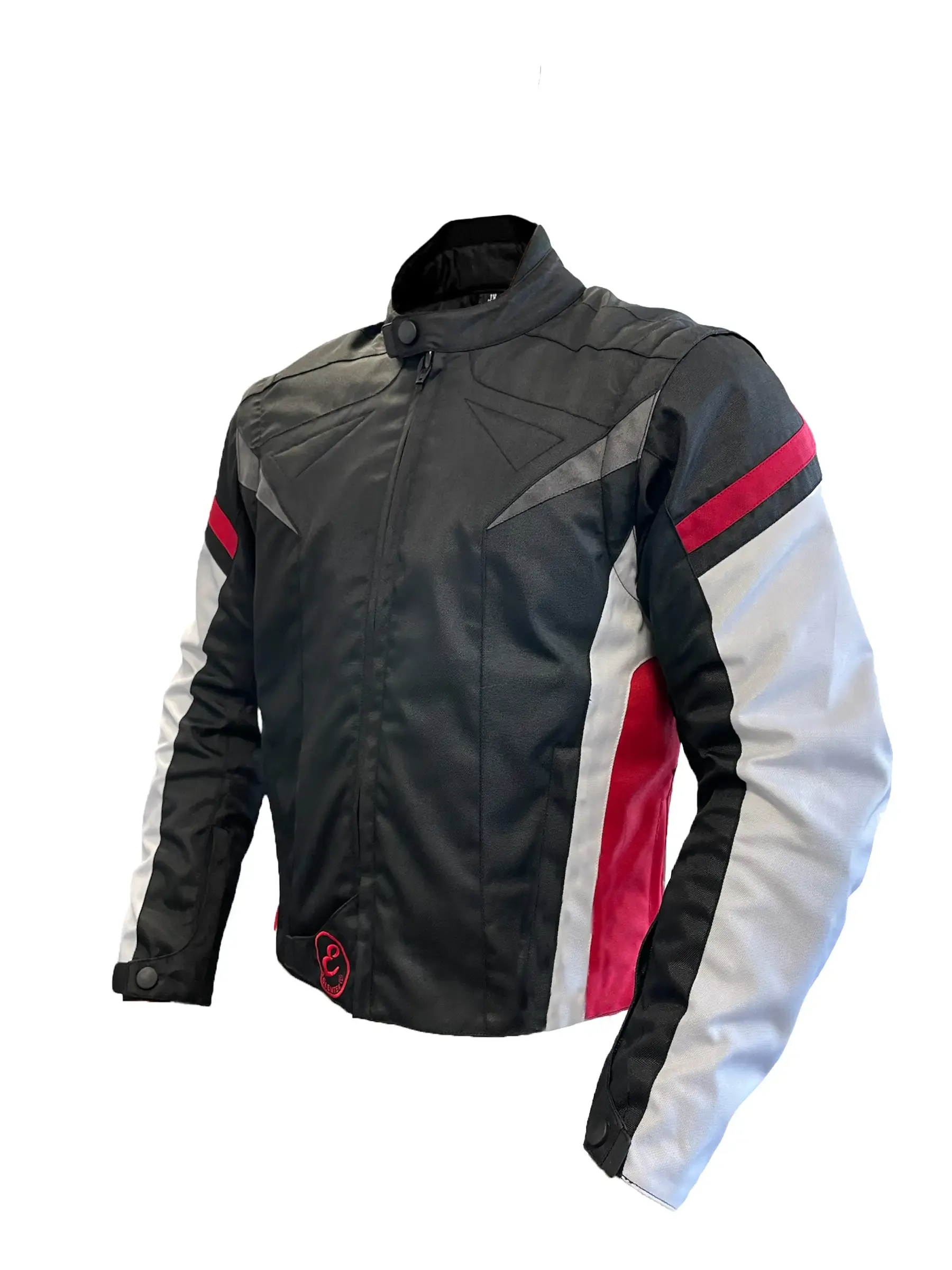 Giacca Moto L Rosso Con Protezioni CE Removibili Giubbotto In Tessuto Cordura Con Manica Staccabile Gilet Termico Removibile Tasche Con Chiusura A Zip 4 Stagioni