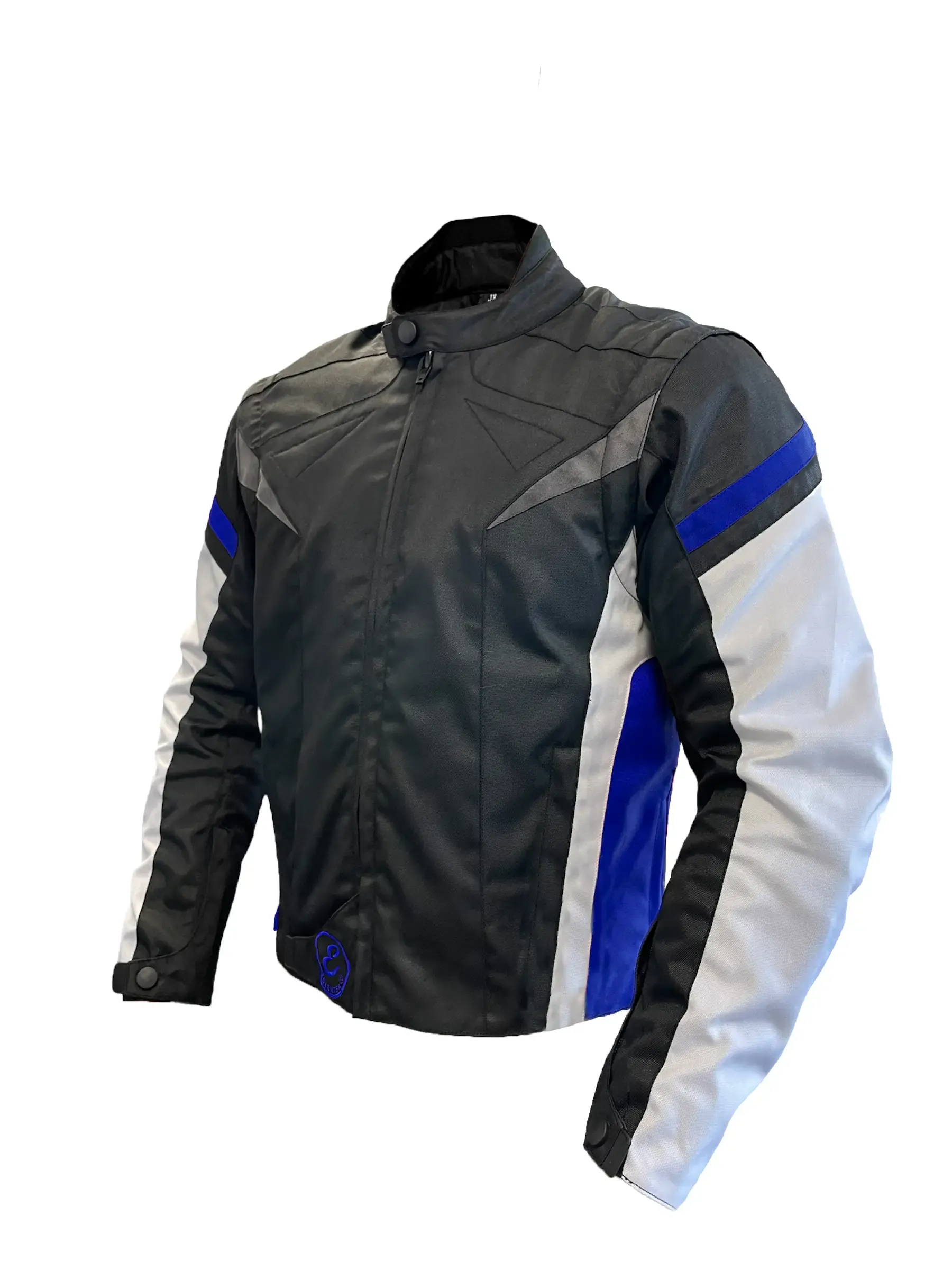 Giacca Moto XL Blu Con Protezioni CE Removibili Giubbotto In Tessuto Cordura Con Manica Staccabile Gilet Termico Removibile Tasche Con Chiusura A Zip 4 Stagioni