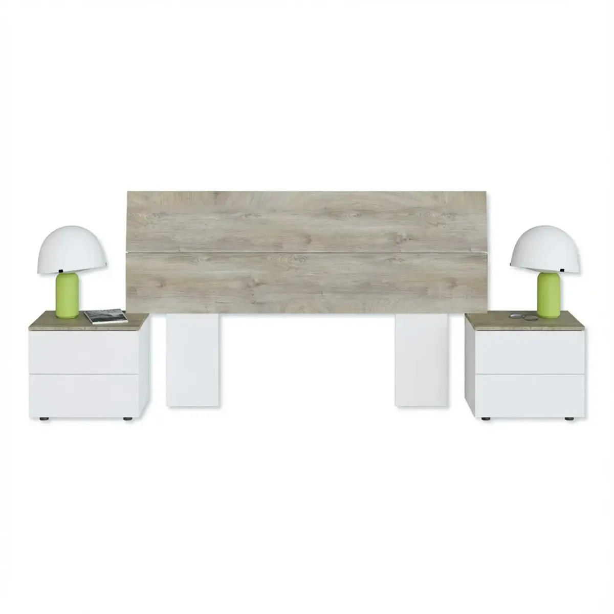 Set Camera da Letto con Testiera Matrimoniale da 176 Cm e 2 Comodini con Cassetti Testata Letto Arredo Moderno per Letti 135 150 160 Cm