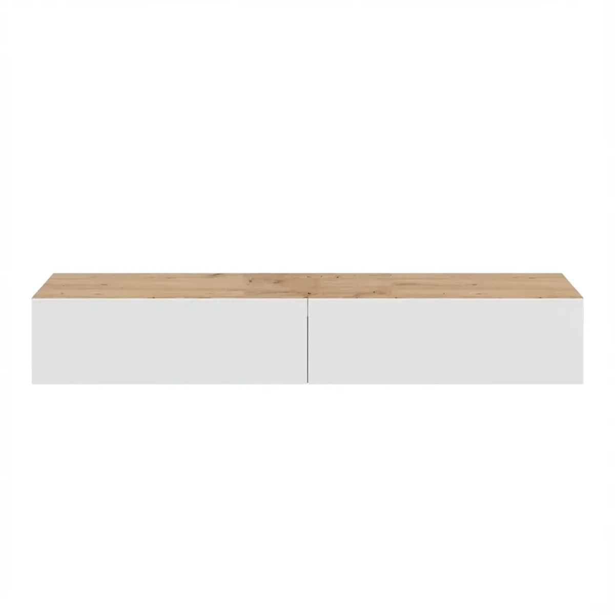 Mobile TV Sospeso da 180 Cm Parete Attrezzata con 2 Ante Push Porta TV Moderno in Pannelli Melaminici E1 per Salotto Soggiorno Design Minimal 180 x 34,5 x 28 Cm