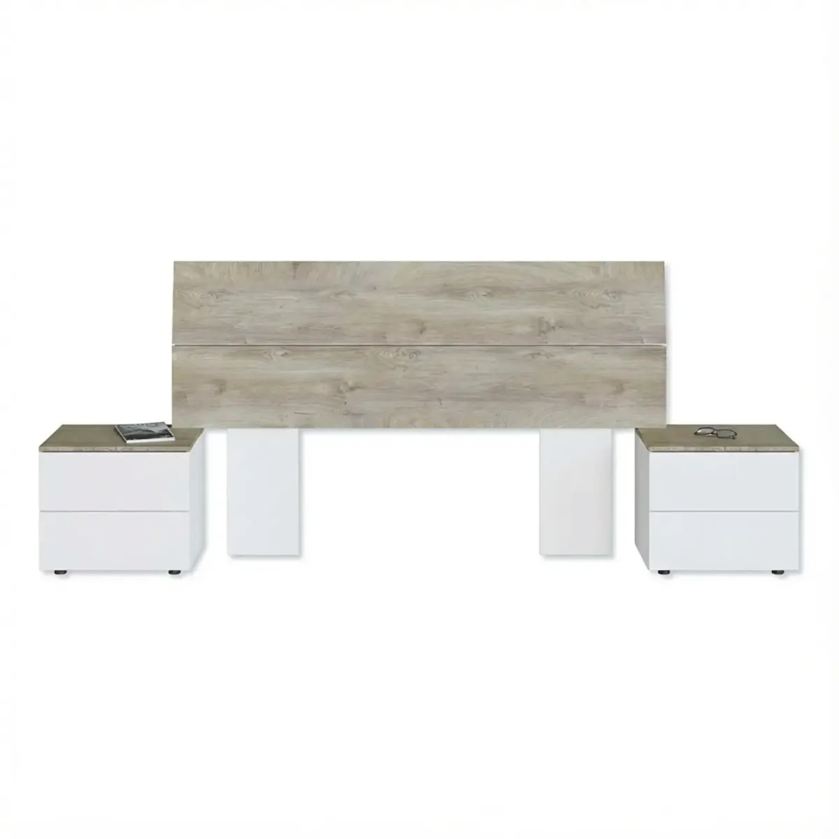 Set Camera da Letto con Testiera Matrimoniale da 176 Cm e 2 Comodini con Cassetti Testata Letto Arredo Moderno per Letti 135 150 160 Cm