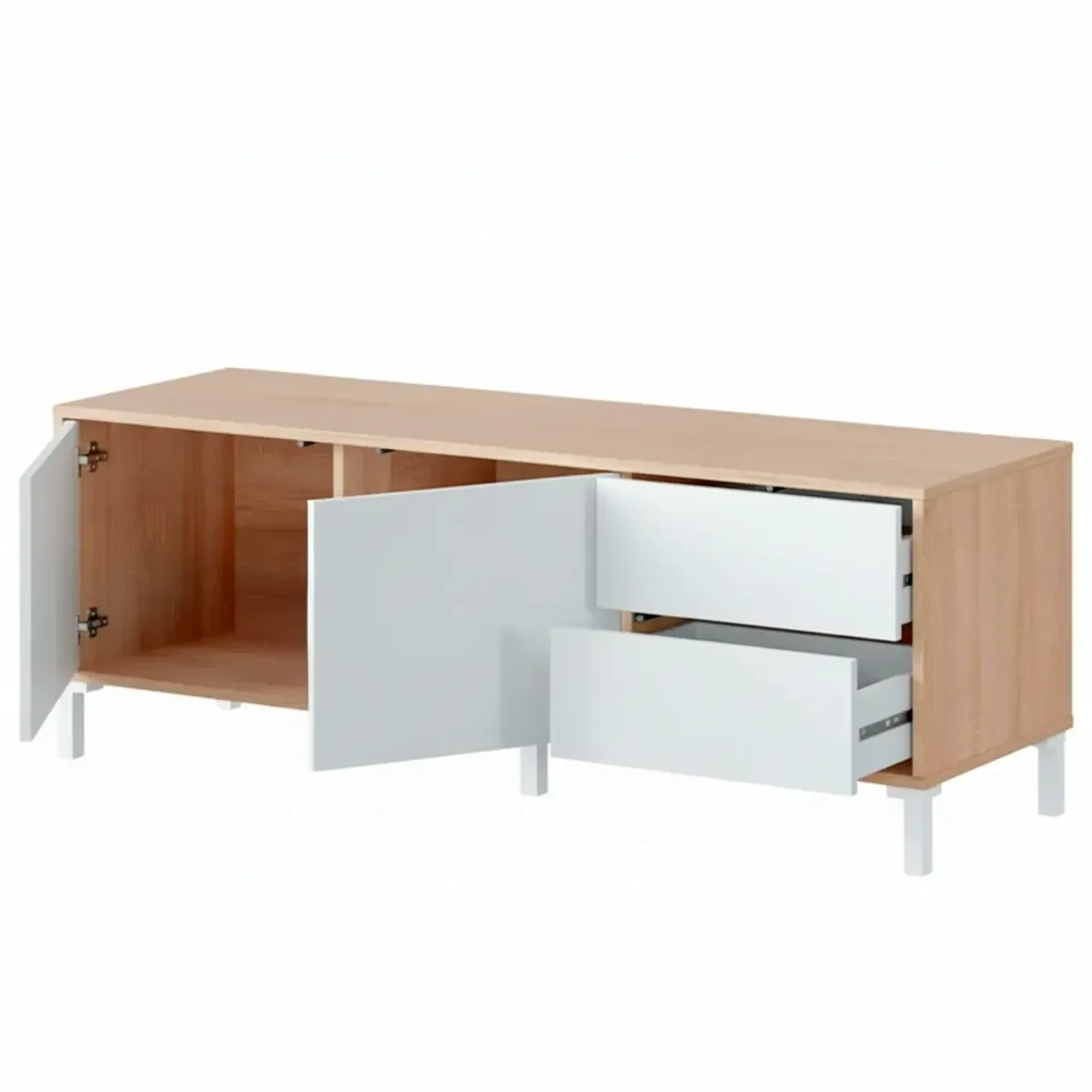 Mobile Tv Credenza Soggiorno Porta Televisione Madia Design Moderno Arredo Casa Mobile Basso Tv Melaminico Scandinavo Salotto Compatto Contenitore Multimediale 130 x 41 x 47 Cm