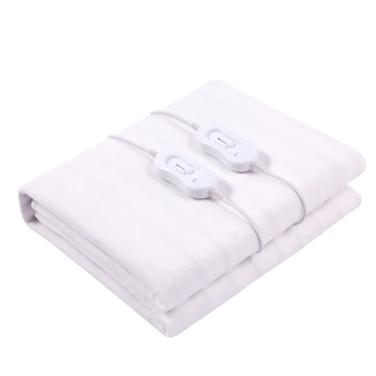 ScaldaLetto Elettrico Matrimoniale 160 x 140 Cm in Poliestere 100% Coperta Elettrica Riscaldante con 2 Telecomandi indipendenti 3 Livelli di Temperatura Timer Sistema Anti Surriscaldamento