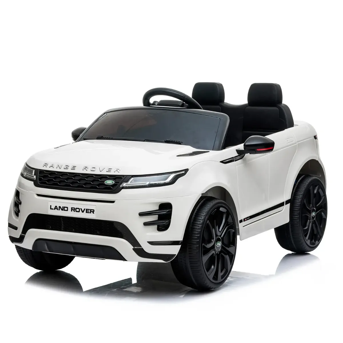 Auto Elettrica Bambini Range Rover Evoque 12V con Licenza Ufficiale Ruote in Gomma EVA Sedile in Pelle Cintura 5 Punti Telecomando 2.4GHz Luci LED Bluetooth MP3 USB Tappetini inclusi