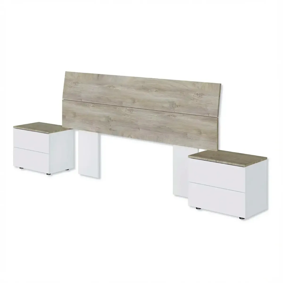 Set Camera da Letto con Testiera Matrimoniale da 176 Cm e 2 Comodini con Cassetti Testata Letto Arredo Moderno per Letti 135 150 160 Cm