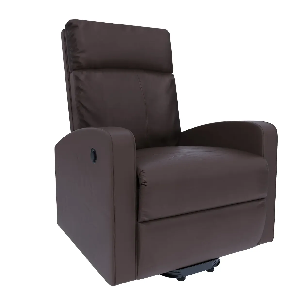 Poltrona Relax in Ecopelle Manuale Schienale Reclinabile Poggiapiedi Estraibile Seduta Imbottita confortevole