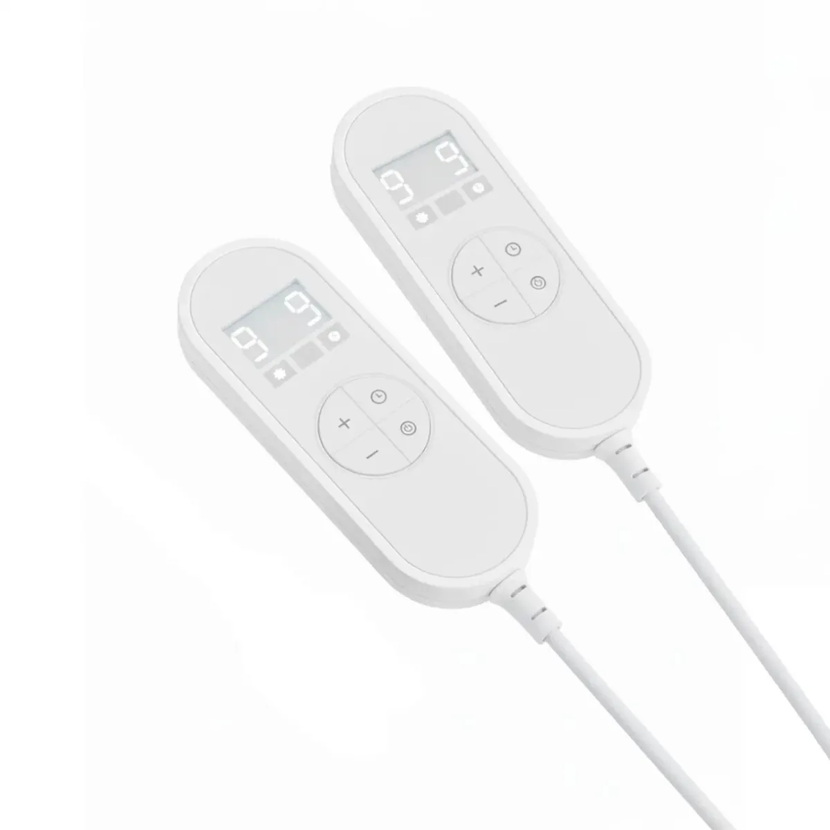 ScaldaLetto Elettrico Matrimoniale 170 x 150 cm in Poliestere 9 Livelli di Temperatura 2 controller indipendenti Spegnimento Automatico 1-9h Anti-Surriscaldamento Elastici agli Angoli Lavabile