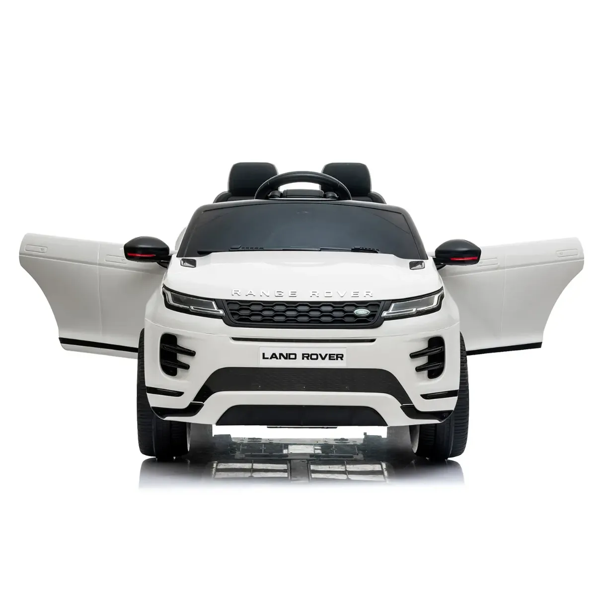Auto Elettrica Bambini Range Rover Evoque 12V con Licenza Ufficiale Ruote in Gomma EVA Sedile in Pelle Cintura 5 Punti Telecomando 2.4GHz Luci LED Bluetooth MP3 USB Tappetini inclusi