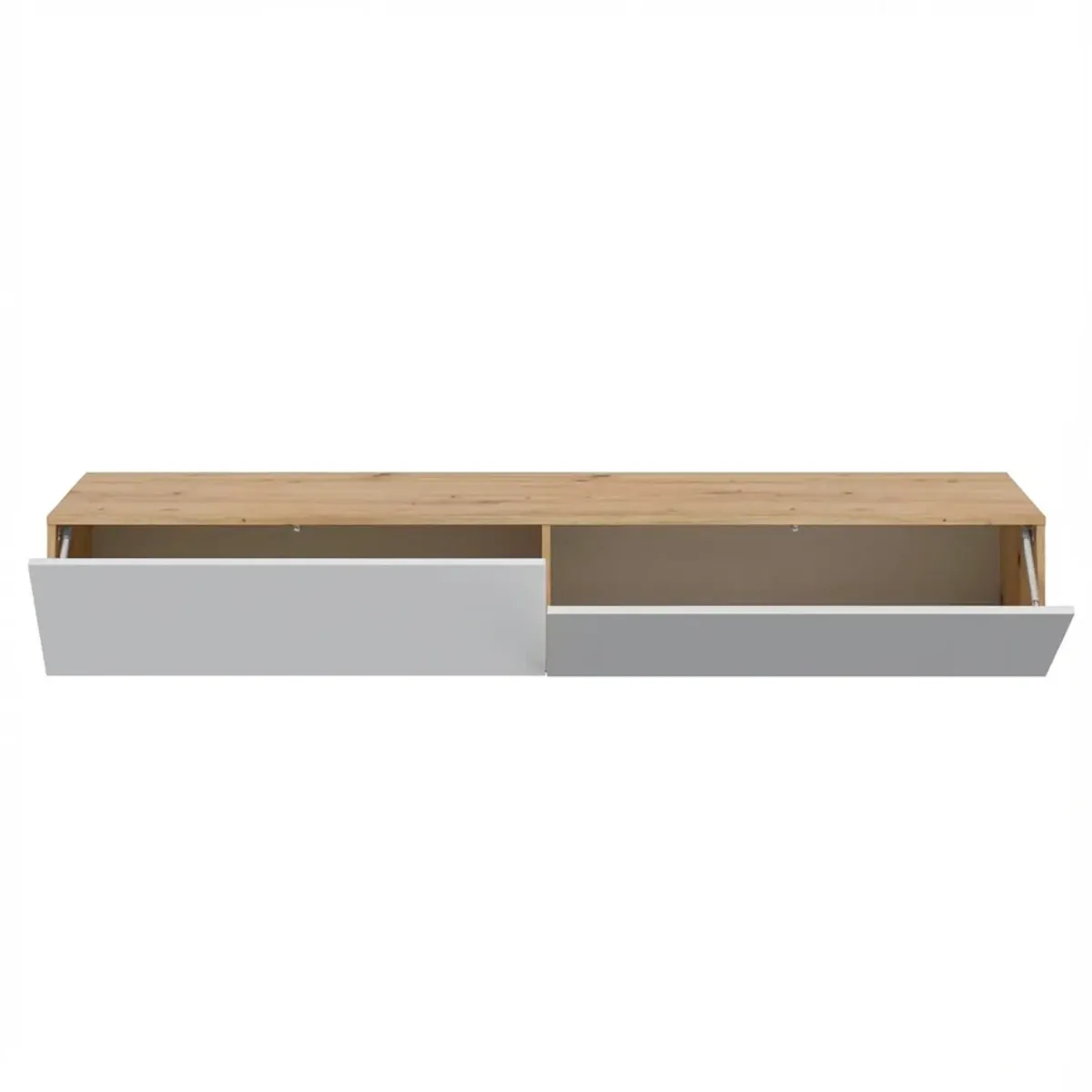 Mobile TV Sospeso da 180 Cm Parete Attrezzata con 2 Ante Push Porta TV Moderno in Pannelli Melaminici E1 per Salotto Soggiorno Design Minimal 180 x 34,5 x 28 Cm