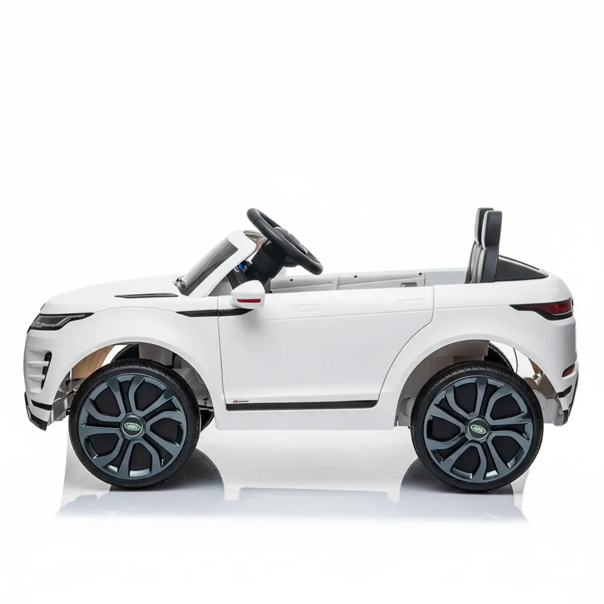 Auto Elettrica Bambini Range Rover Evoque 12V con Licenza Ufficiale Ruote in Gomma EVA Sedile in Pelle Cintura 5 Punti Telecomando 2.4GHz Luci LED Bluetooth MP3 USB Tappetini inclusi