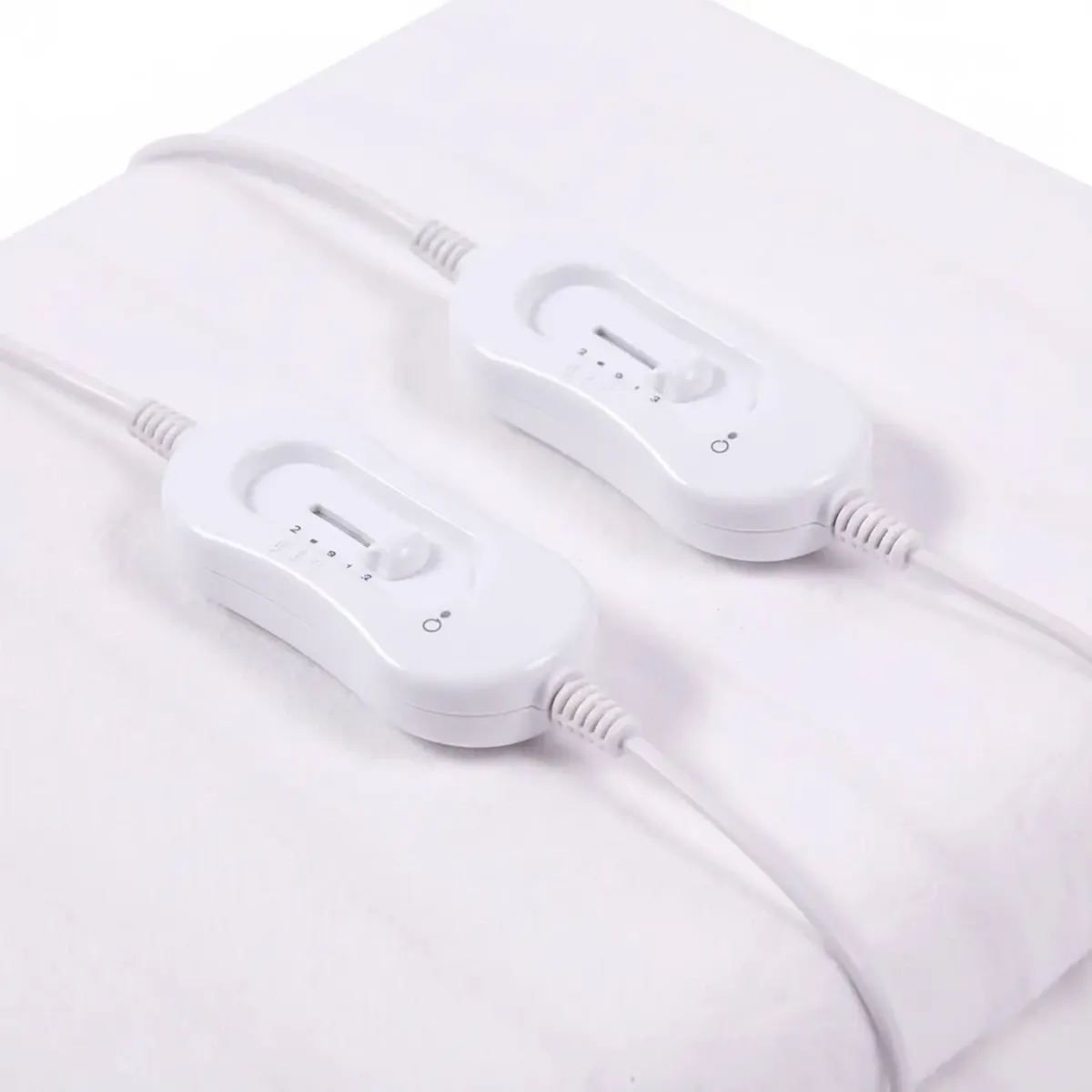 ScaldaLetto Elettrico Matrimoniale 160 x 140 Cm in Poliestere 100% Coperta Elettrica Riscaldante con 2 Telecomandi indipendenti 3 Livelli di Temperatura Timer Sistema Anti Surriscaldamento