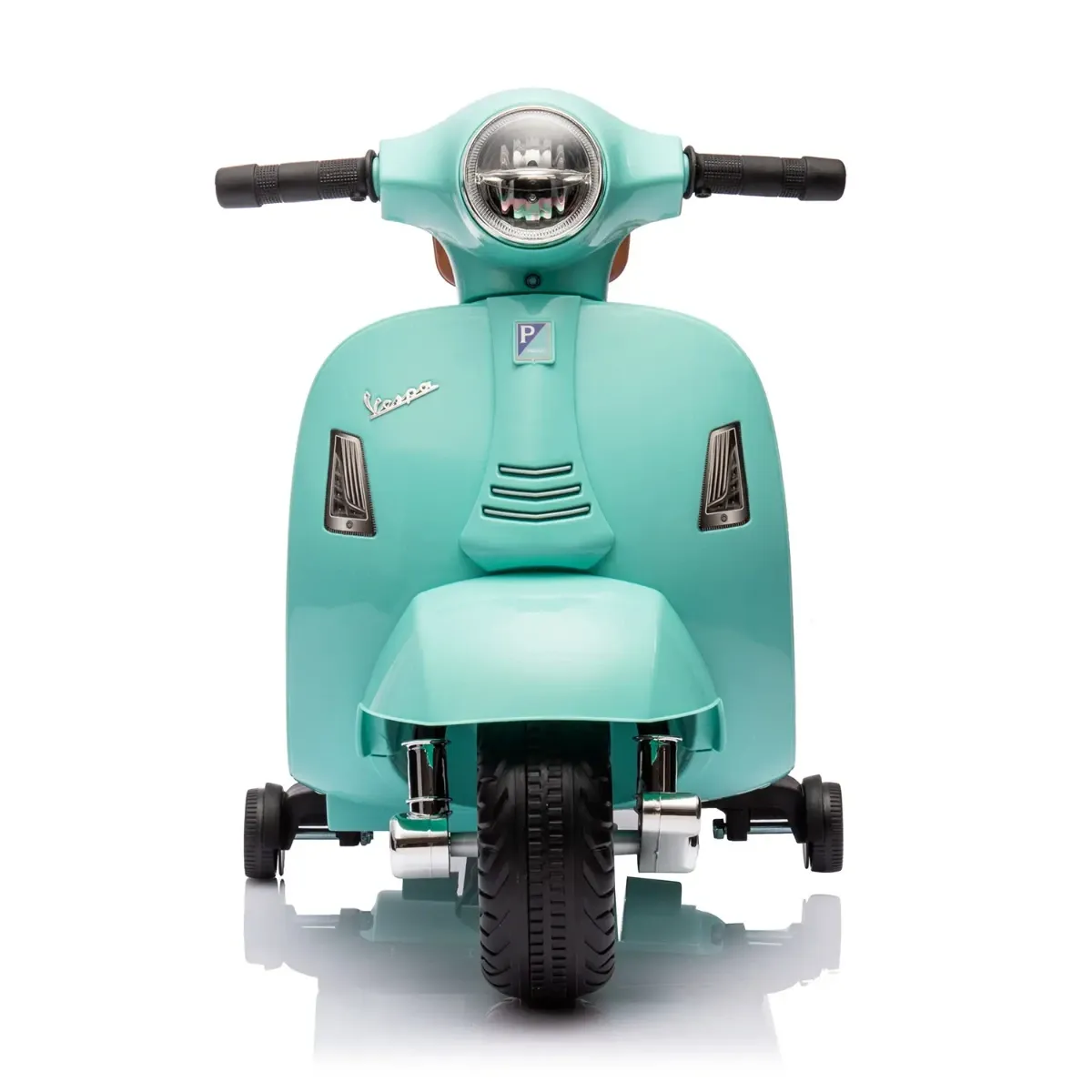 Moto Elettrica per Bambini Mini Vespa GTS Piaggio 6V Scooter con Licenza Ufficiale Sedile in Pelle e Schienale Luci e Suoni Realistici Batteria Ricaricabile e Caricatore 18 - 36 Mesi