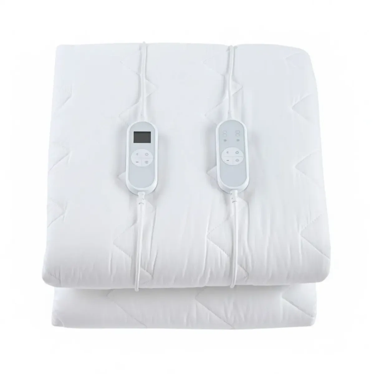ScaldaLetto Elettrico Matrimoniale 203 x 165 Cm Cotone e Poliestere Impermeabile 3 Livelli di Temperatura 2 controller indipendenti Spegnimento Automatico Anti Surriscaldamento Fascia Elastica