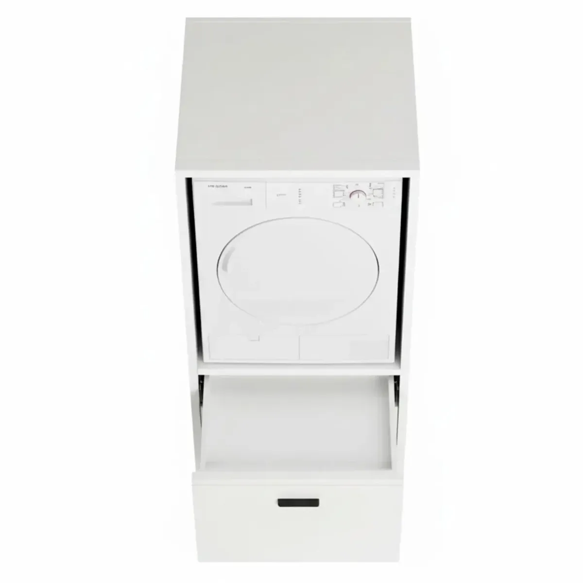 Mobile per Lavatrice Asciugatrice Armadio Mobiletto Bagno Mobili Salvaspazio con Cassetto e Mensola Allungabile Scaffale in Legno Armadietto per Lavanderia Coprilavatrice 70 x 146 x 64 Cm