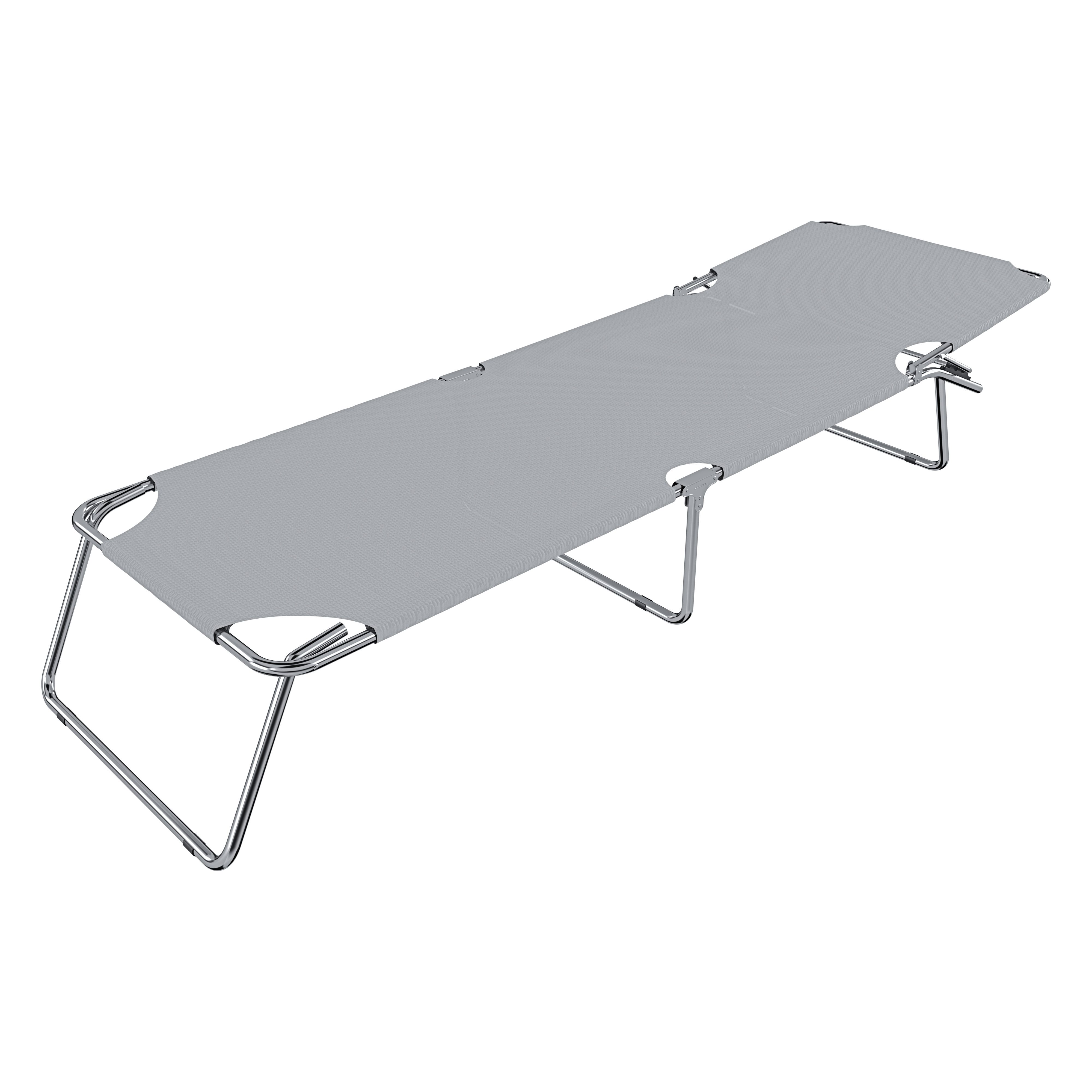 Lettino Pieghevole Prendisole Senza Tettuccio Parasole Schienale Reclinabile Regolabile Struttura Metallo Sedia Sdraio Spiaggia Giardino Piscina