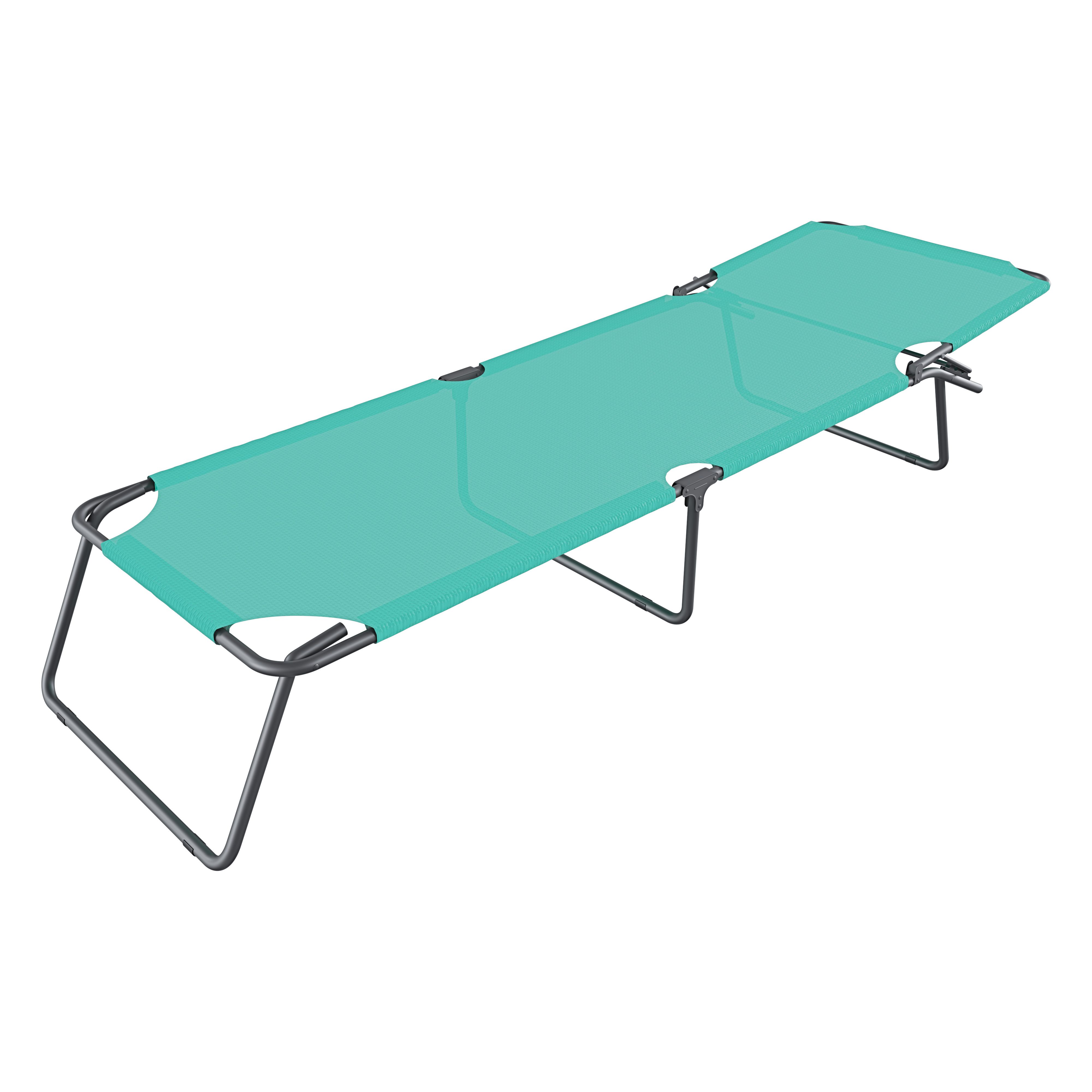 Lettino Pieghevole Prendisole Senza Tettuccio Parasole Schienale Reclinabile Regolabile