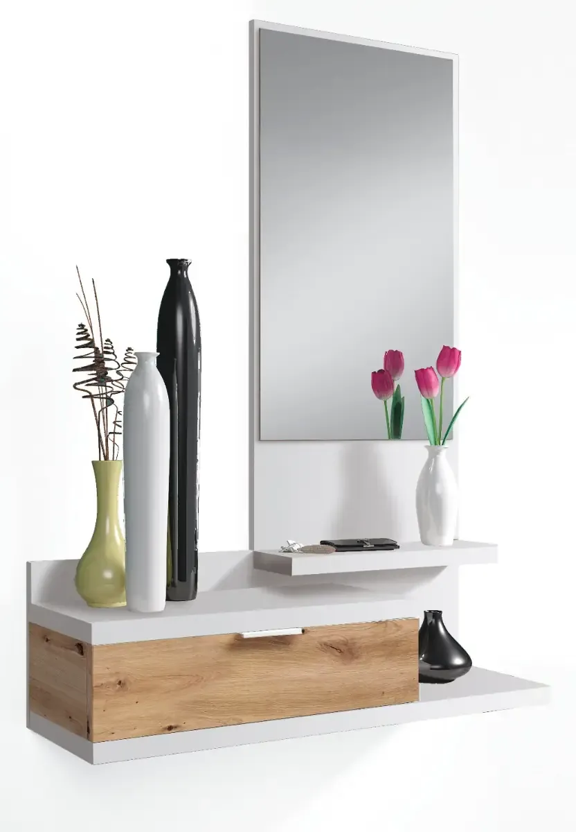 mobile-ingresso-con-cassetto-specchio-e-mensola-design-moderno-salvaspazio-ideale-per-ingresso-soggiorno-con-stile-e-funzionalitagrave-81-x-116-x-29-cm-bianco-e-rovere-439271