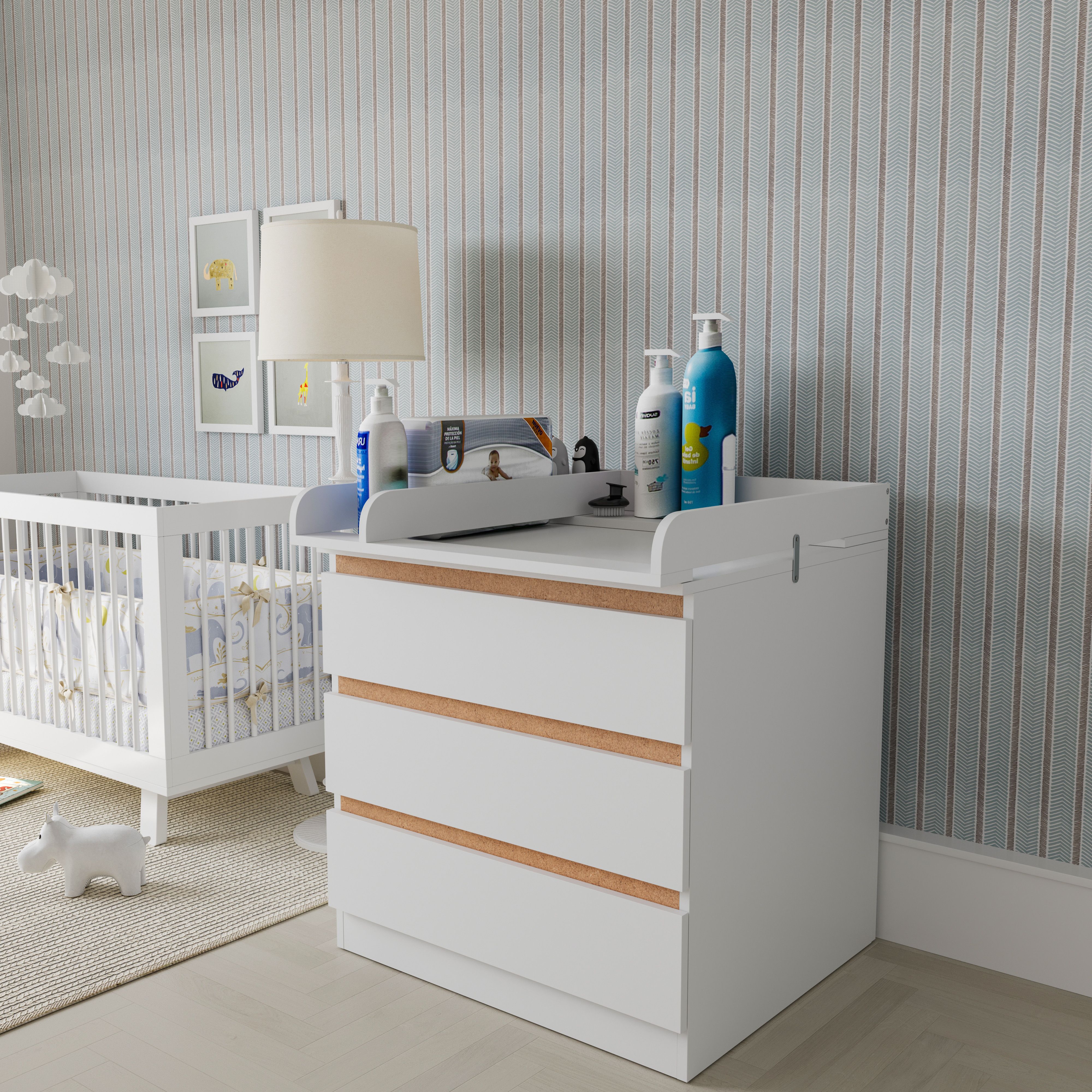 Fasciatoio Universale Per Cassettiera Piano Con Divisorio Rimovibile Pratico Salvaspazio Fissaggio Sicuro e Facile