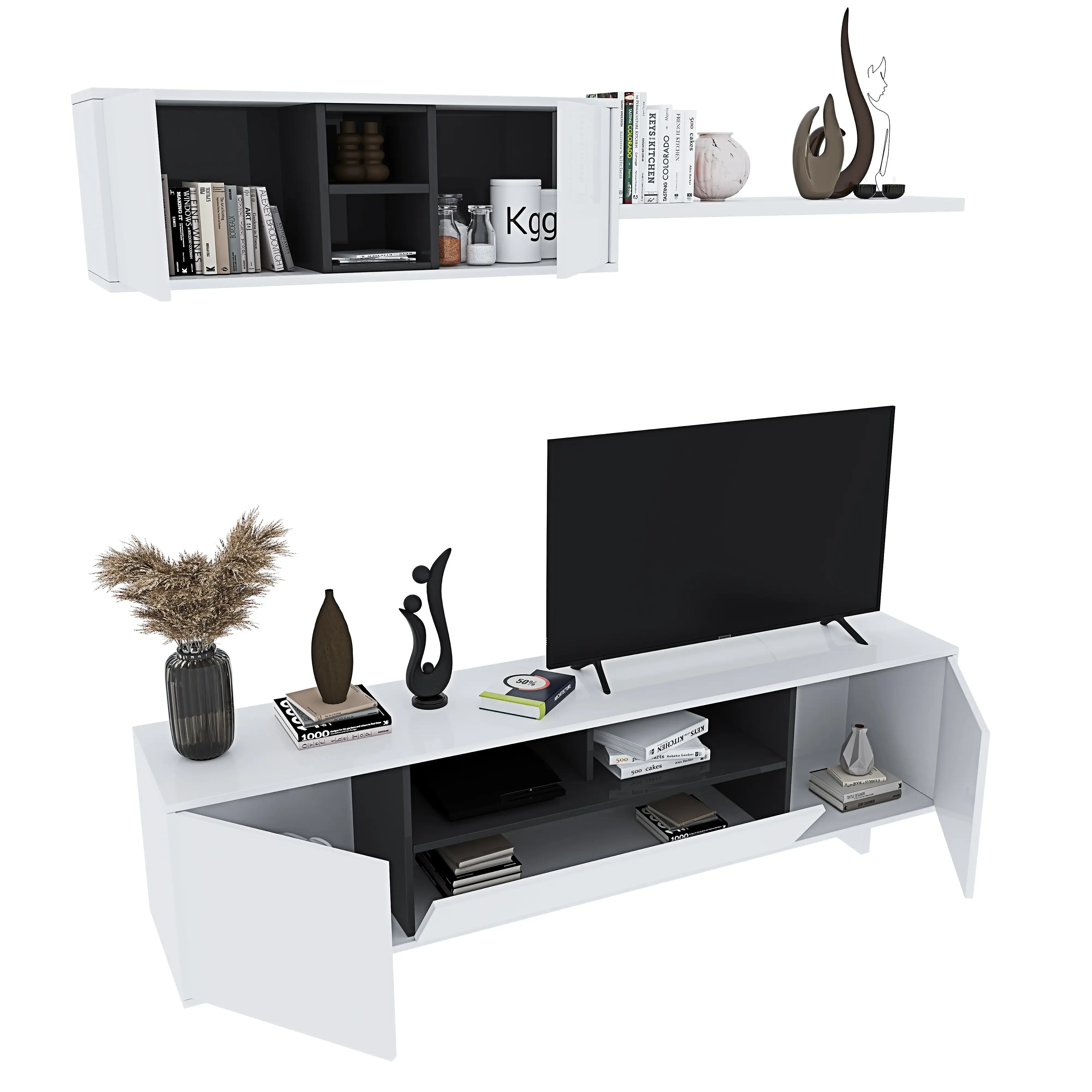 parete-attrezzata-imperial-mobile-soggiorno-tv-con-mensola-salotto-legno-base-televisione-sala-da-pranzo-design-moderno-200-x-41-x-46-cm-colore-bianco-191296-2