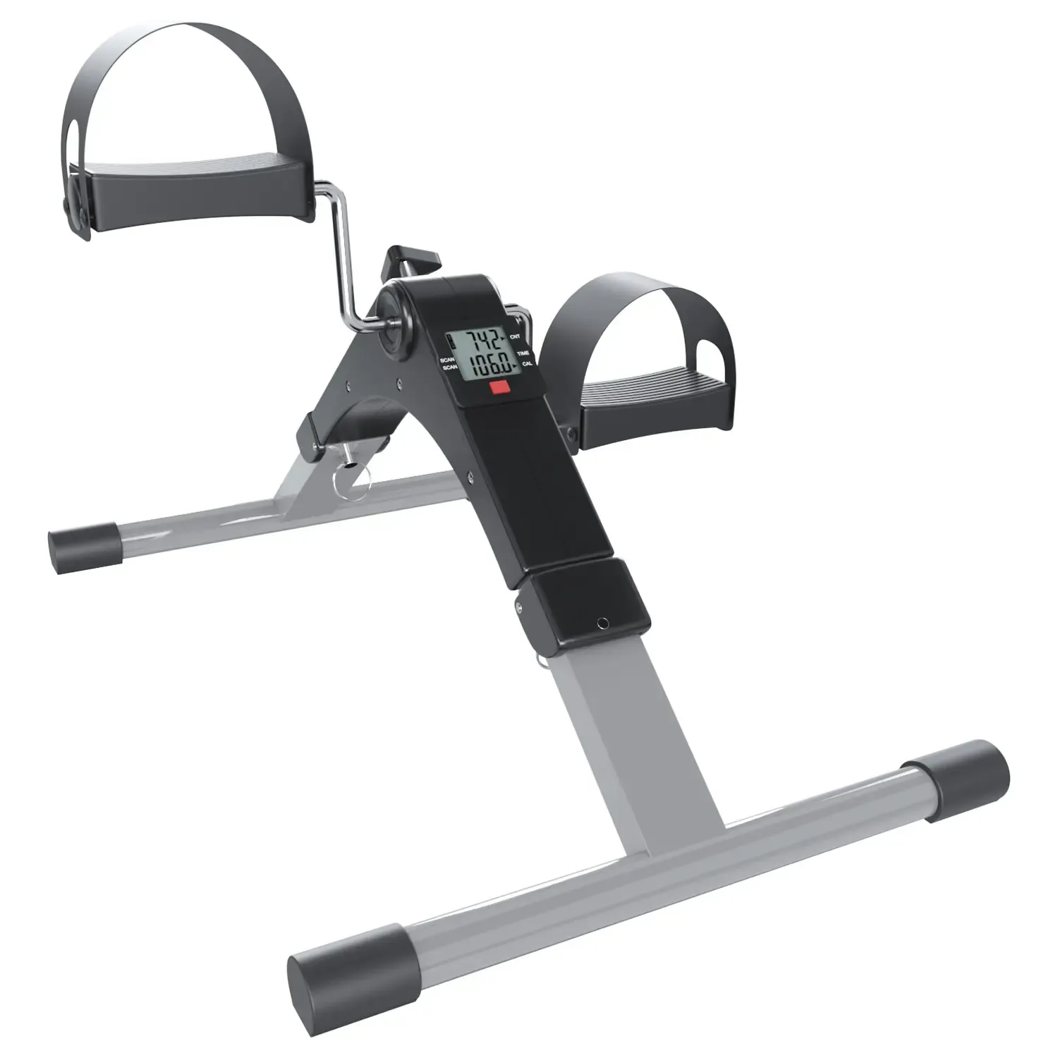 Pedaliera Riabilitazione Mini Cyclette Dispositivo Pieghevole Per Anziani Bike Bicicletta Pedali Antiscivolo Schermo Display LCD Ginnastica Passiva Esercizio Fitness Gambe Braccia Da Tavolo Scrivania