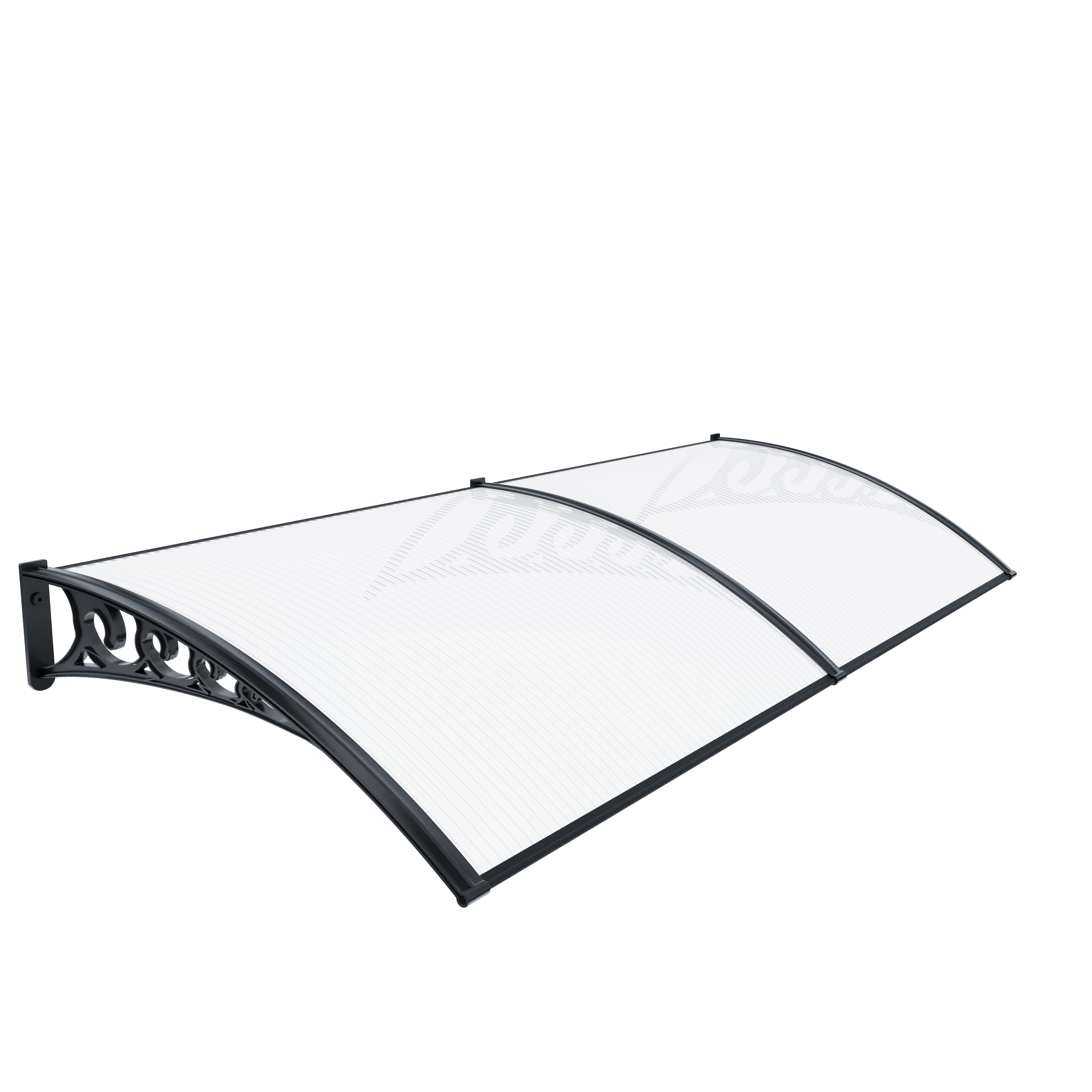 Pensilina Copertura Policarbonato Alveolare Tettoia Modulabile Esterno Porte Balcone Finestre Elegante Resistente