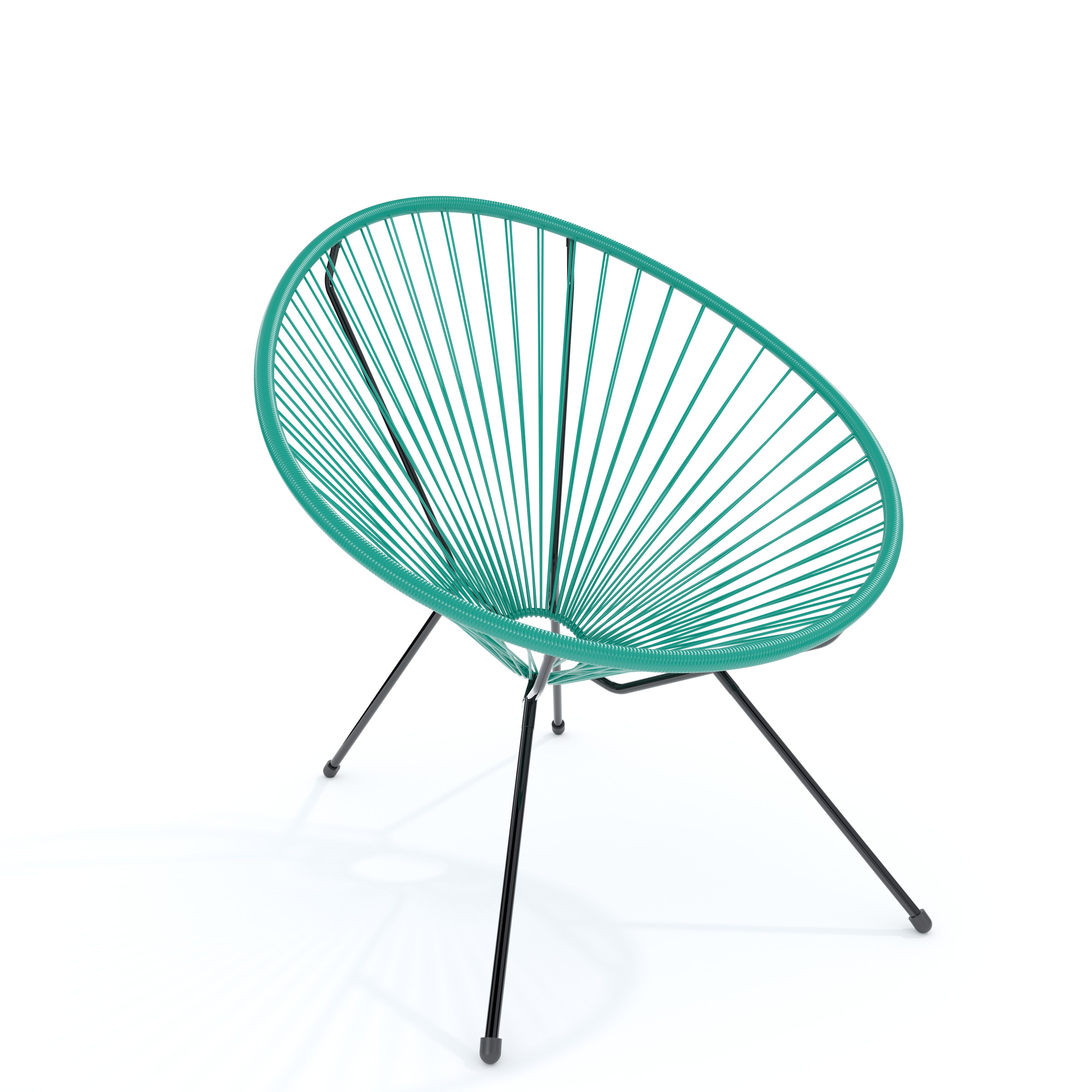 Poltrona Sedia Relax Seduta Corde Intrecciate Struttura Acciaio Robusto Arredo Arredamento Giardino Esterno Terrazzo Salone Soggiorno Salotto Design