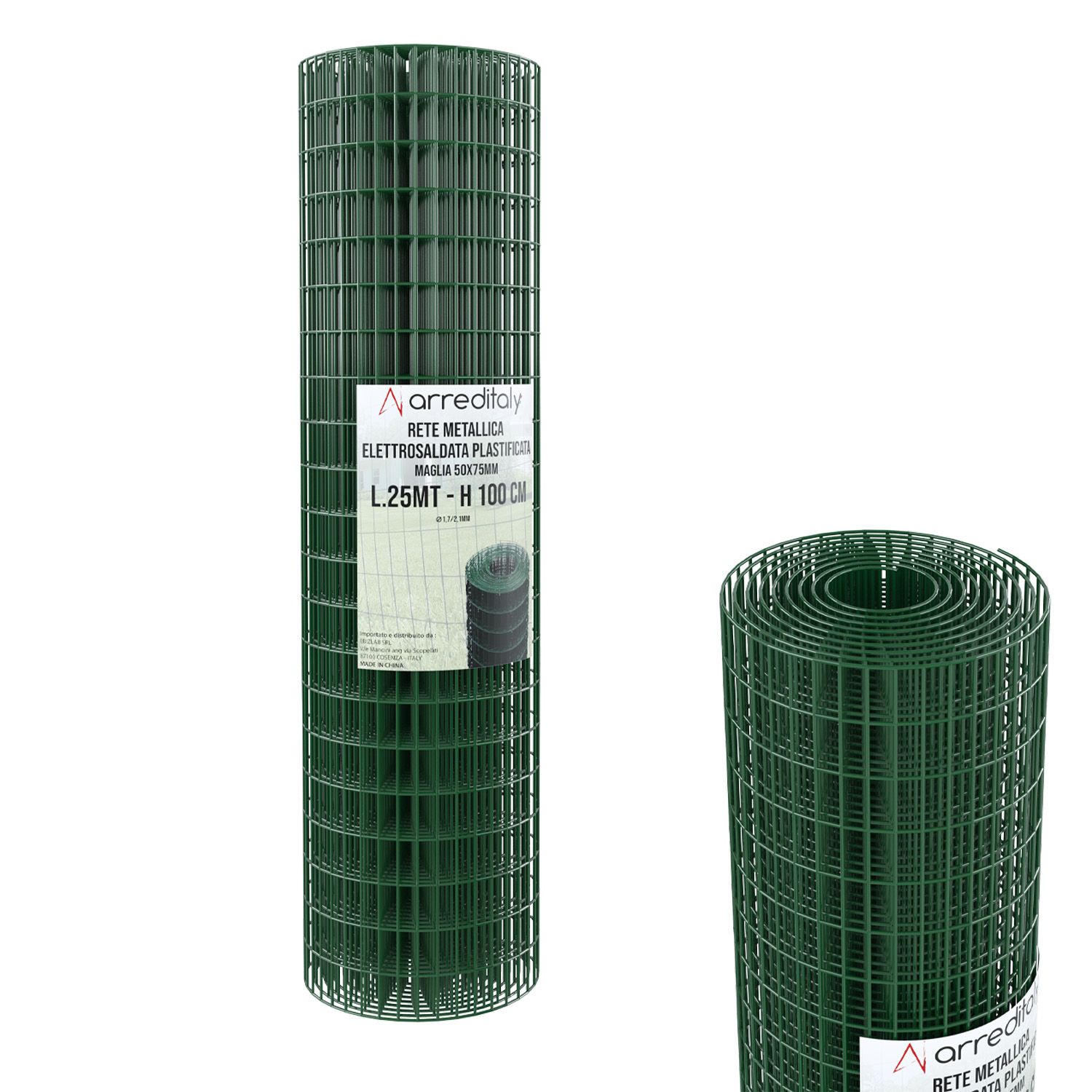 Rotolo Rete Metallica Recinzioni Zincata Plastificata Elettrosaldata Giardino Orto Piante Spazi Esterni