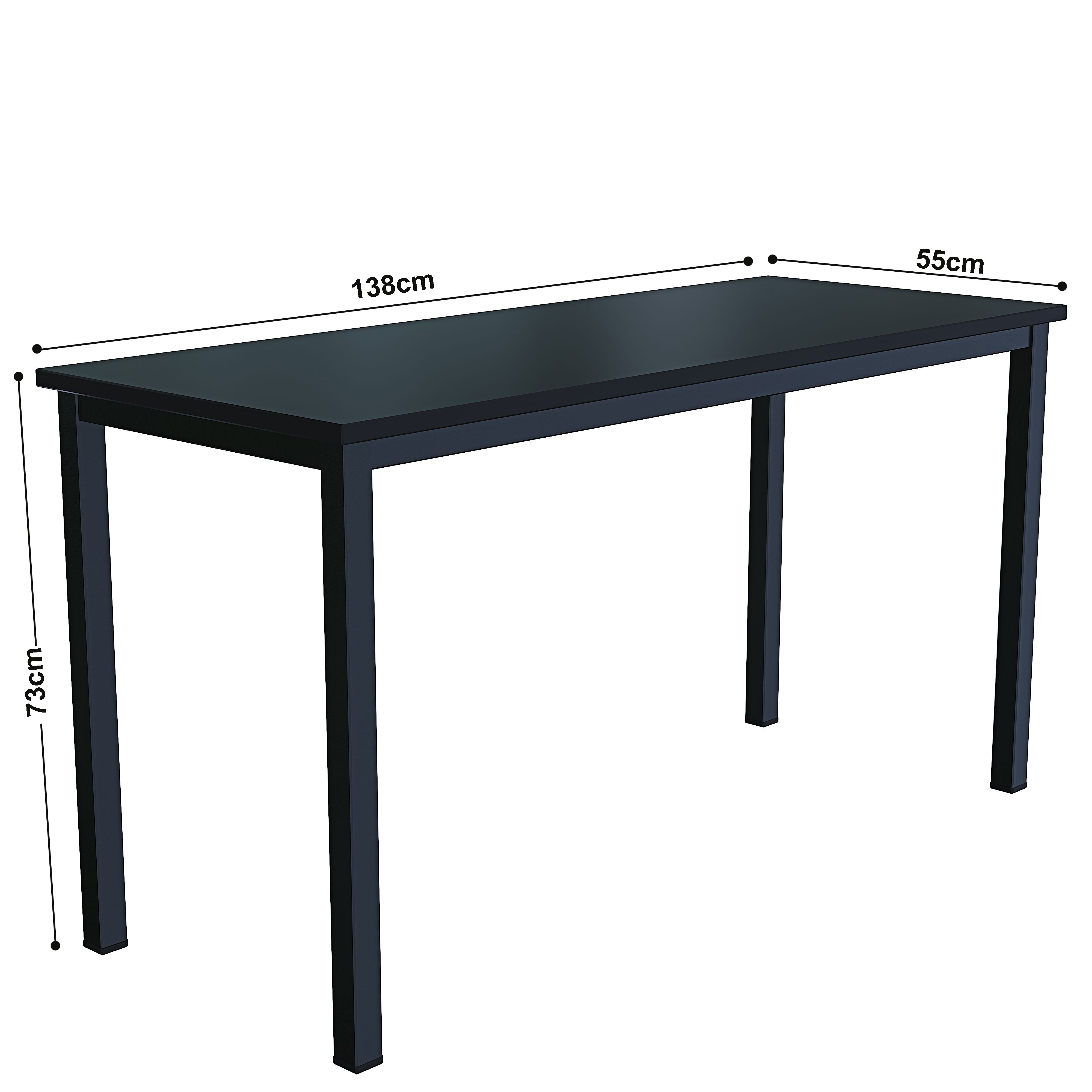 Scrivania Tavolo Da Computer PC In Legno Con Gambe In Metallo Scrittoio Mobile Desk Da Ufficio Studio Cameretta Soggiorno Sala Da Pranzo Design Moderno Pacific